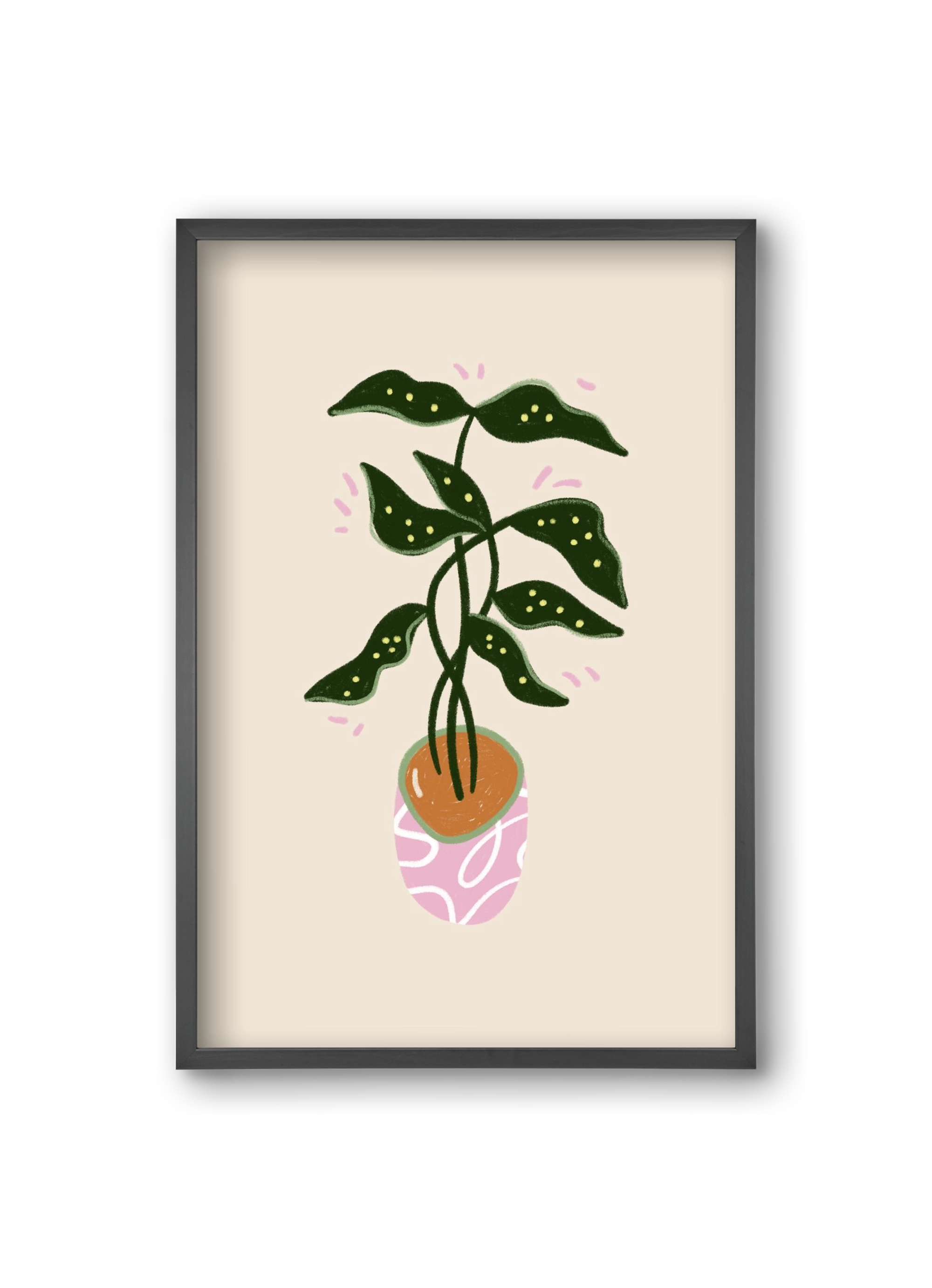 Plant friend, 20x30 cm (20x30 cm), Fekete keret