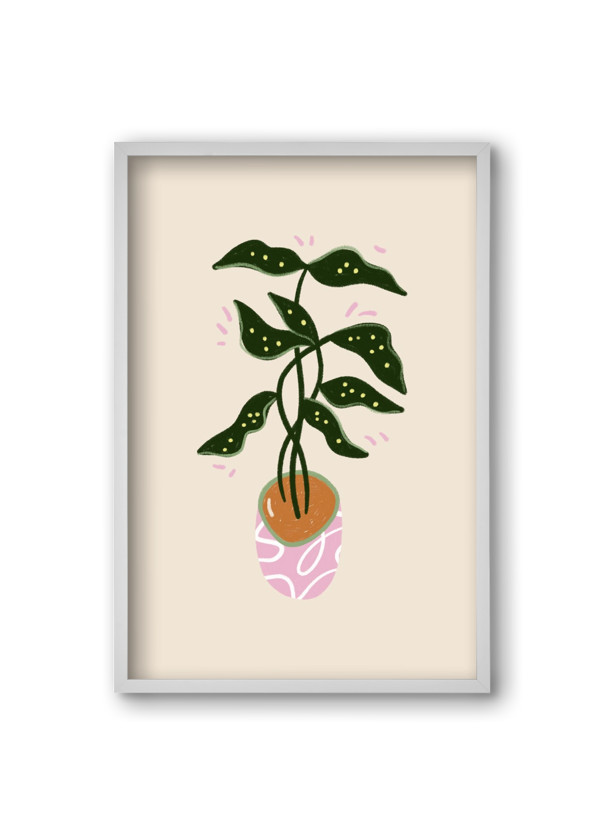 Plant friend, 20x30 cm (20x30 cm), Fehér keret