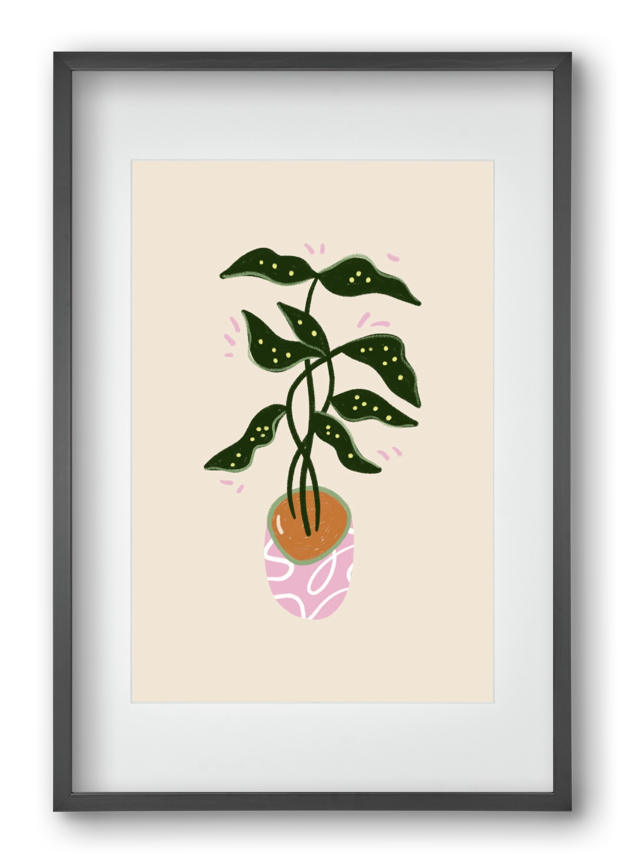 Plant friend, 40x60 cm (30x45 cm), Fekete keret, paszpartuval