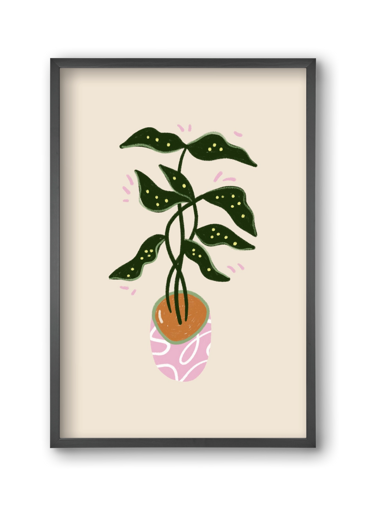 Plant friend, 30x45 cm (30x45 cm), Fekete keret