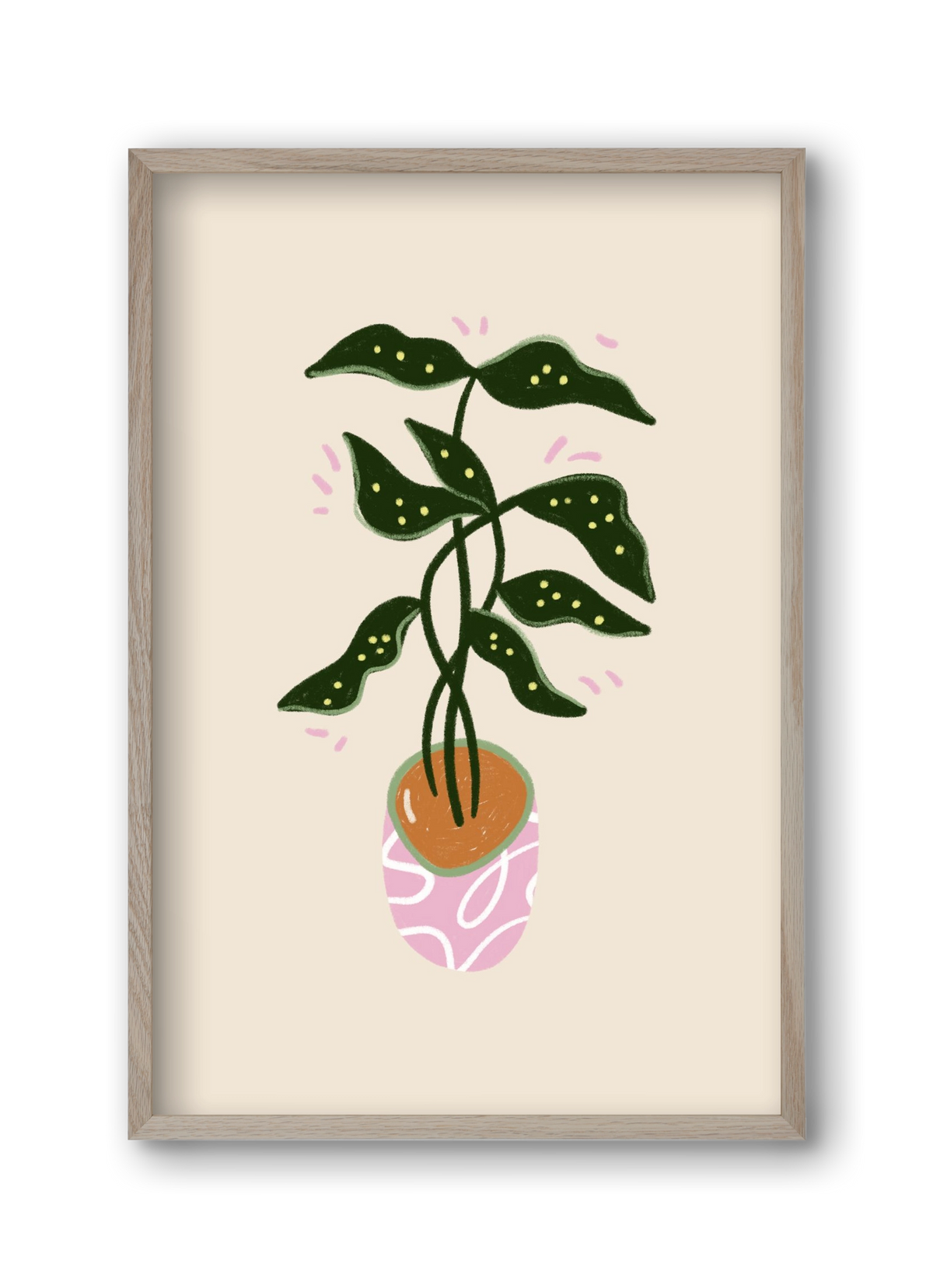 Plant friend, 30x45 cm (30x45 cm), Tölgy keret