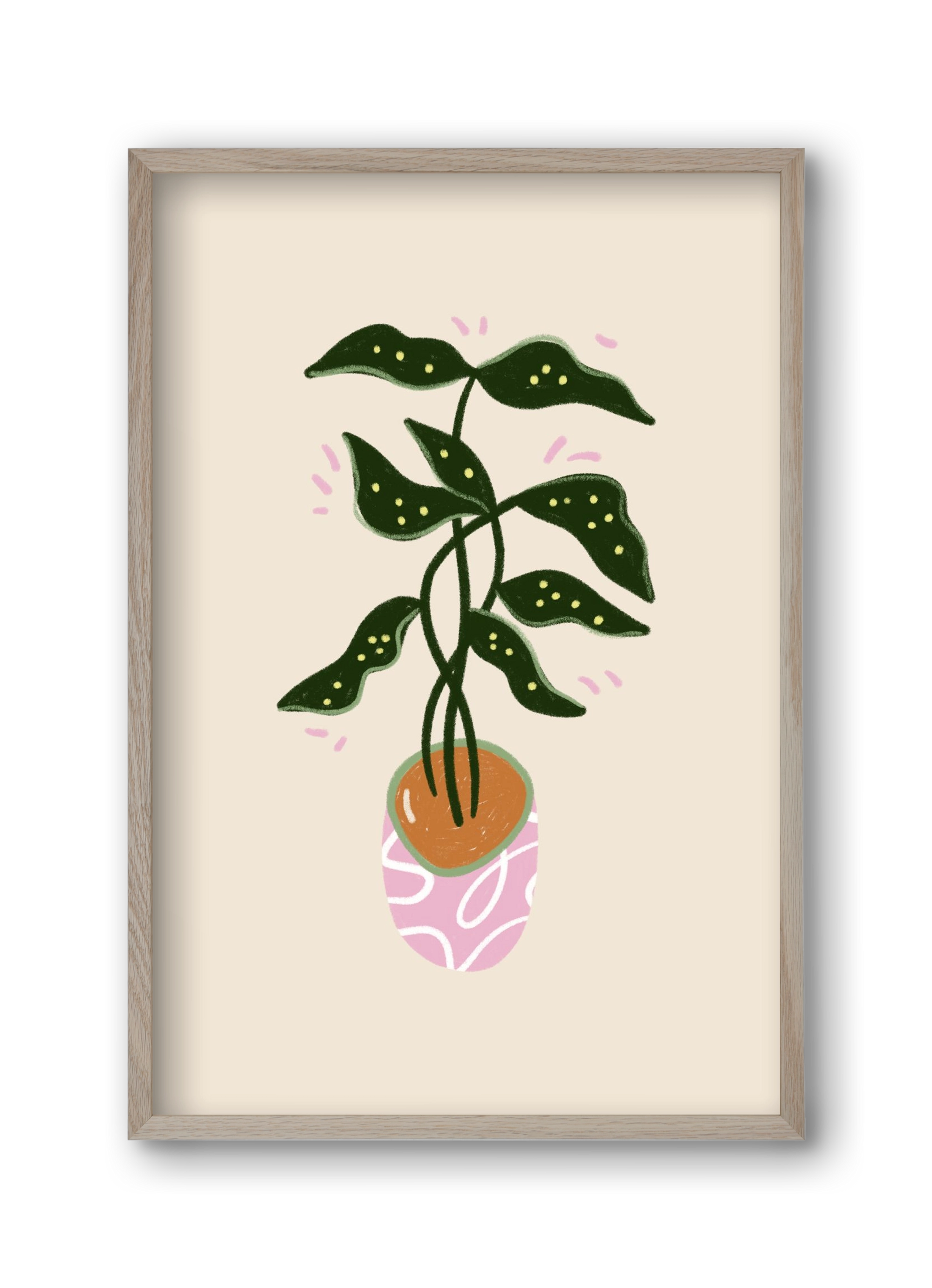 Plant friend, 30x45 cm (30x45 cm), Tölgy keret