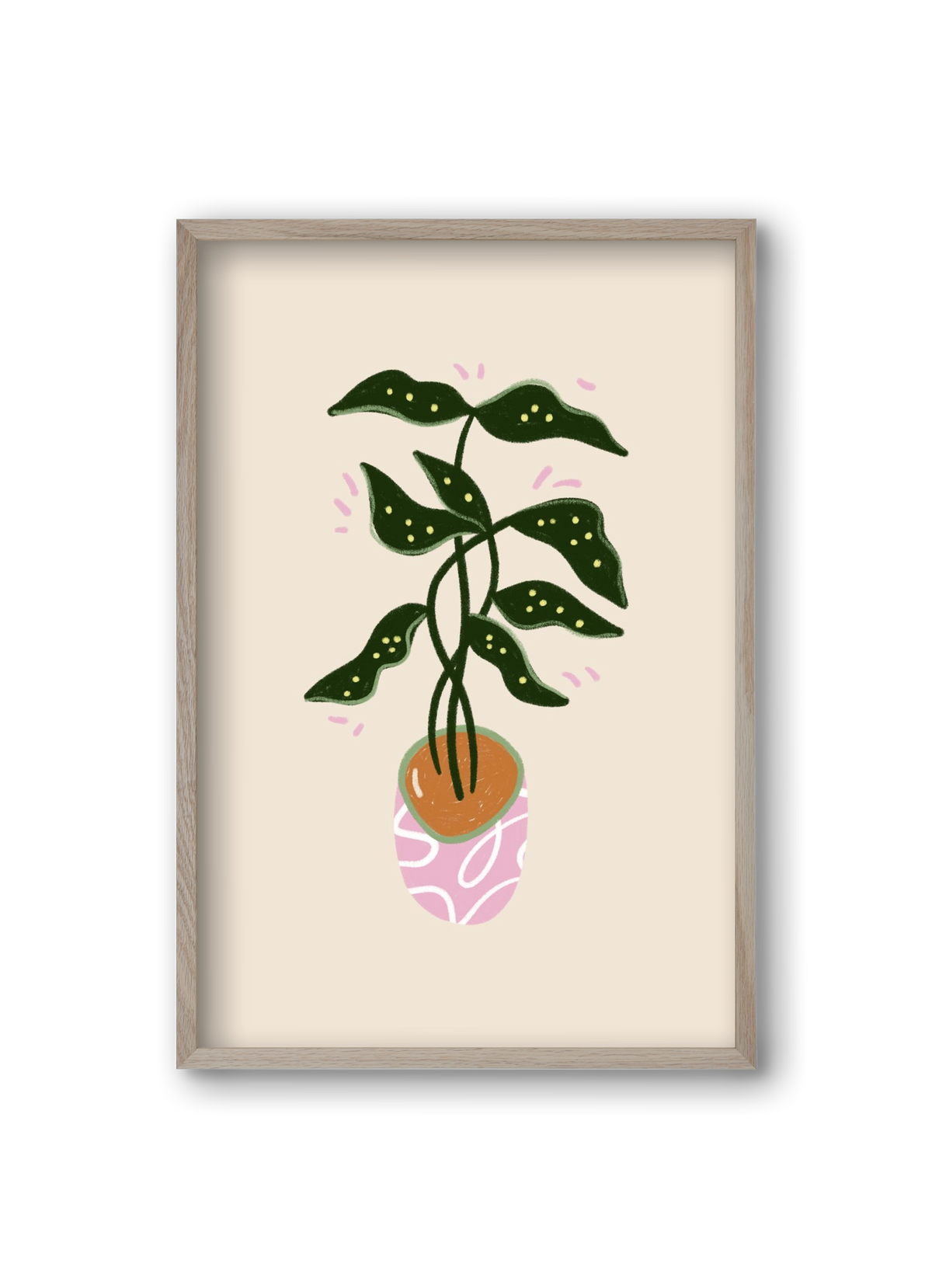 Plant friend, 20x30 cm (20x30 cm), Tölgy keret