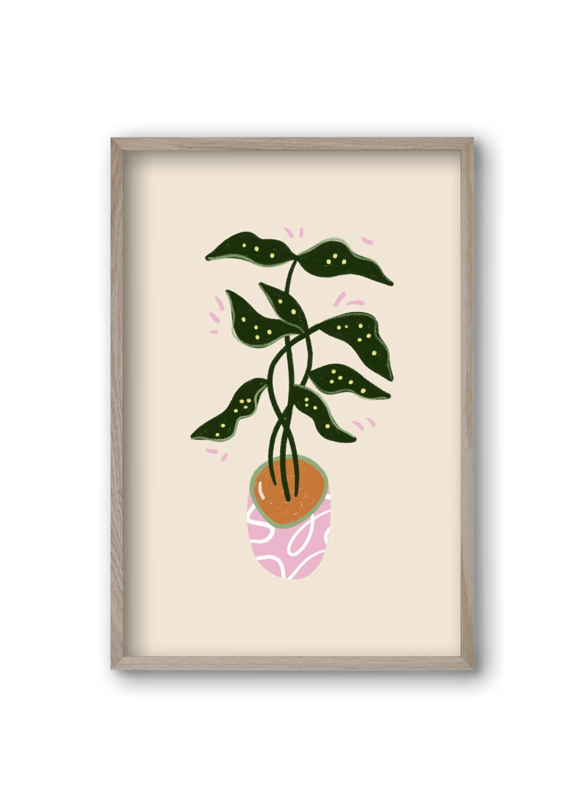 Plant friend, 20x30 cm (20x30 cm), Tölgy keret