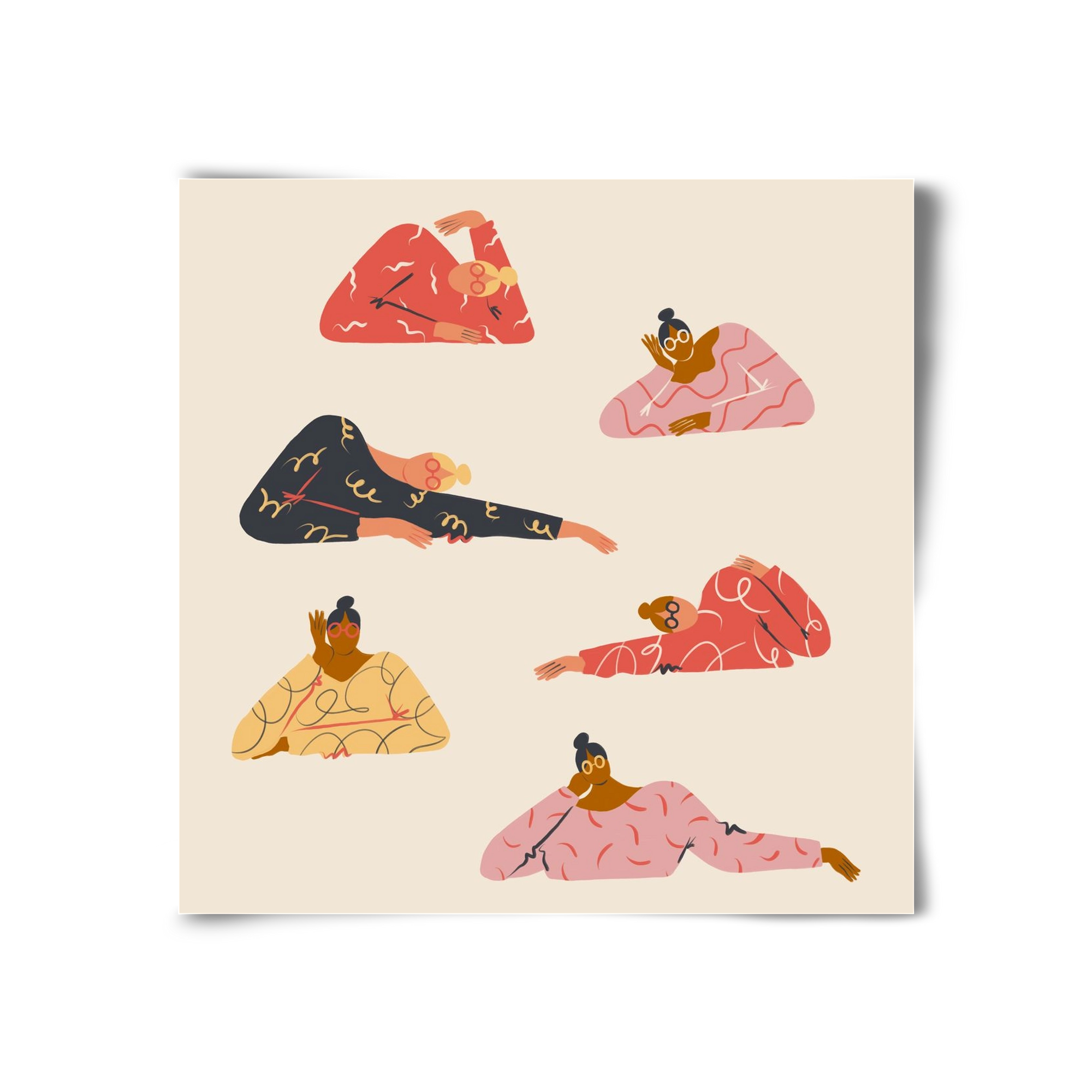 Long meetings, 30x30 cm, Keret nélkül