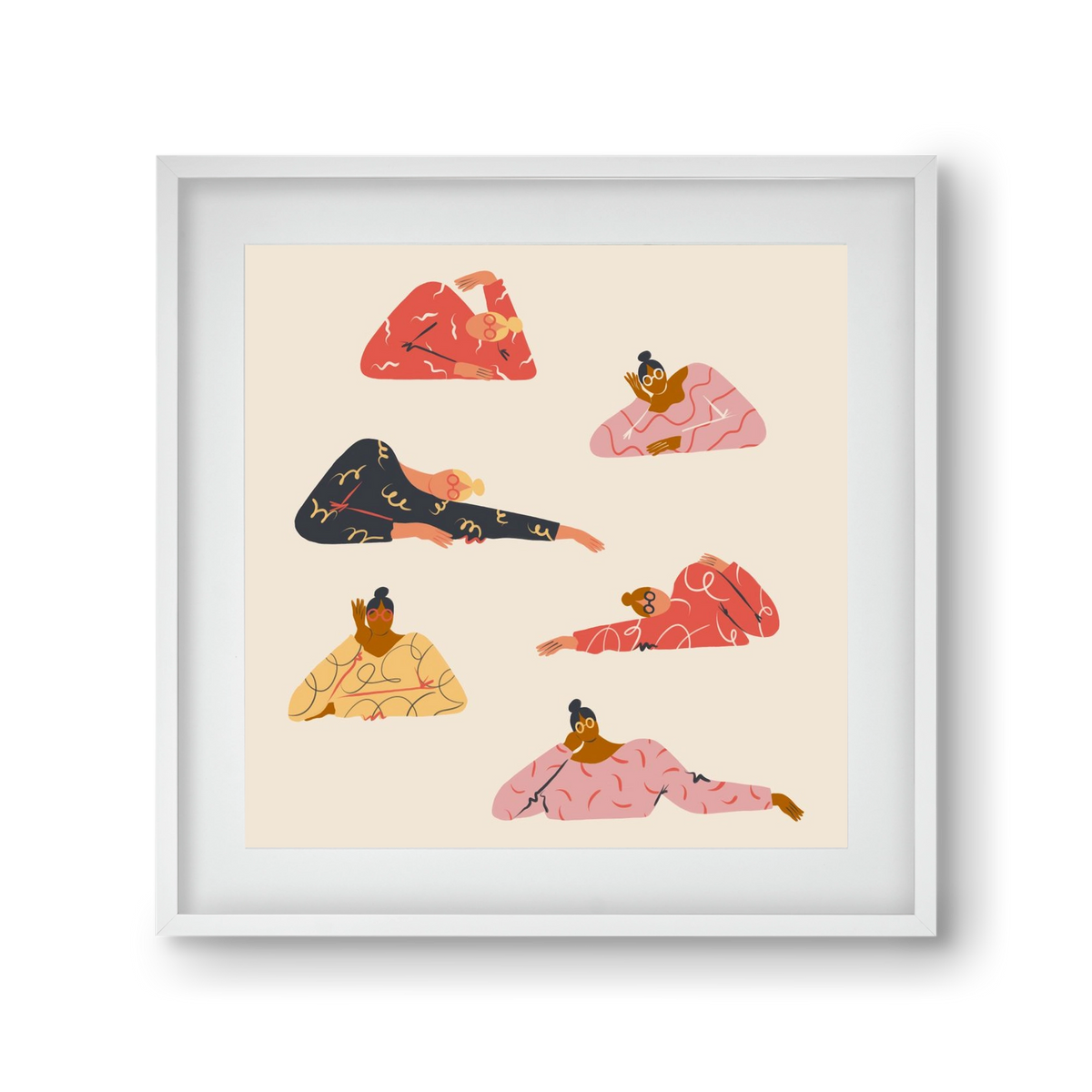 Long meetings, 30x30 cm (20x20 cm), Fehér keret, paszpartuval