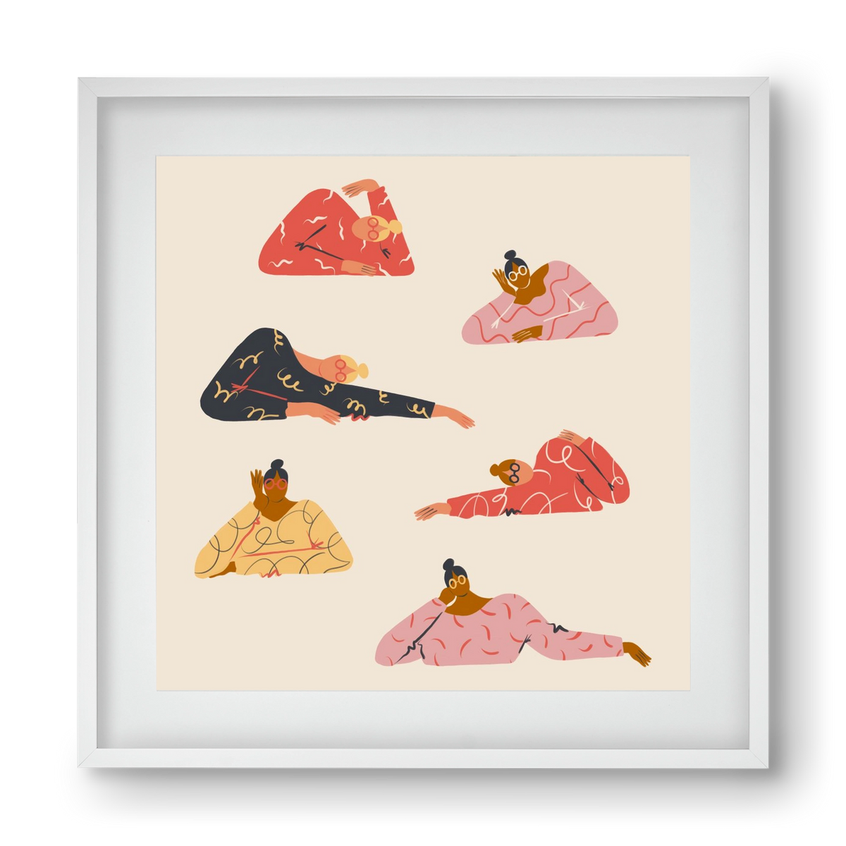 Long meetings, 40x40 cm (30x30 cm), Fehér keret, paszpartuval