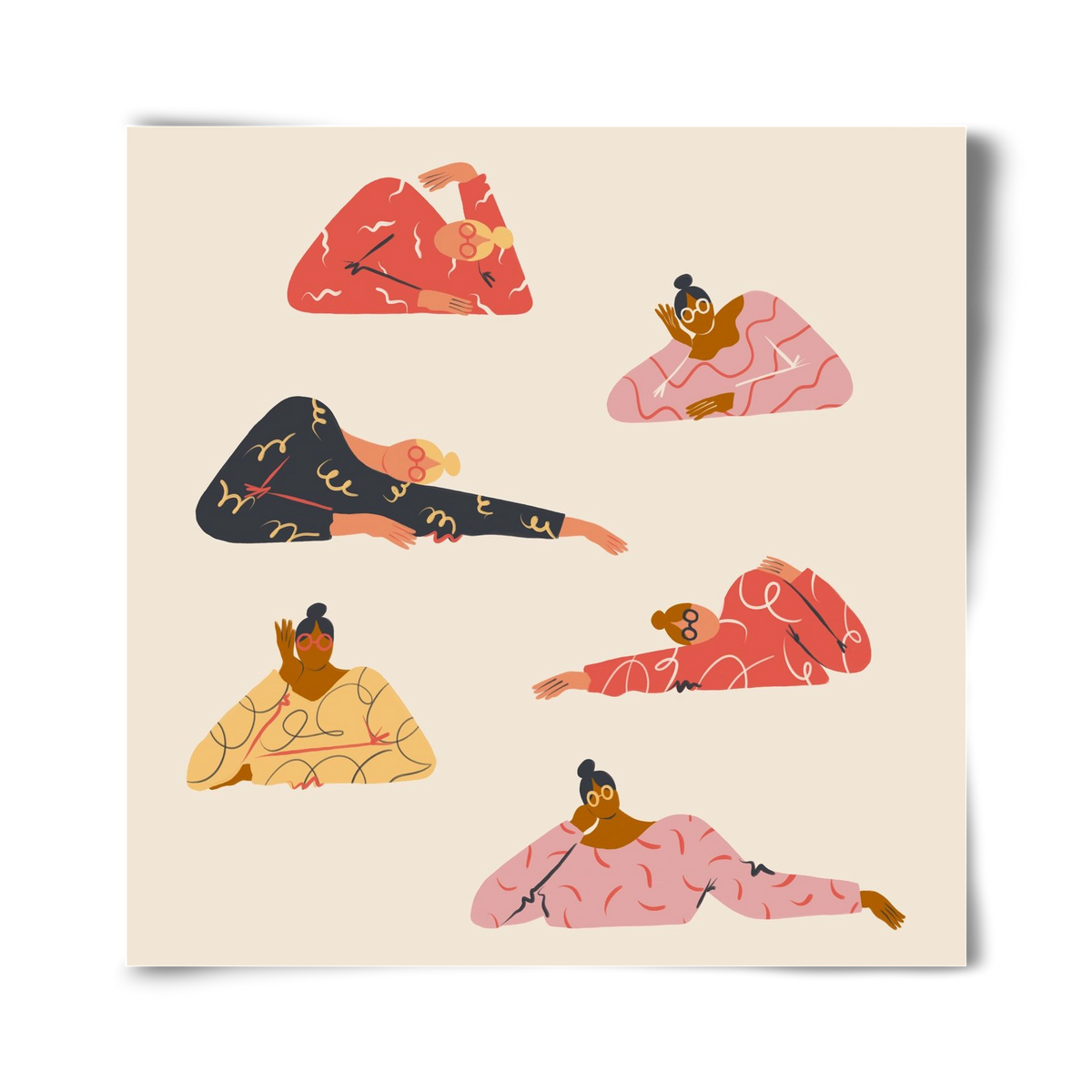 Long meetings, 40x40 cm, Keret nélkül