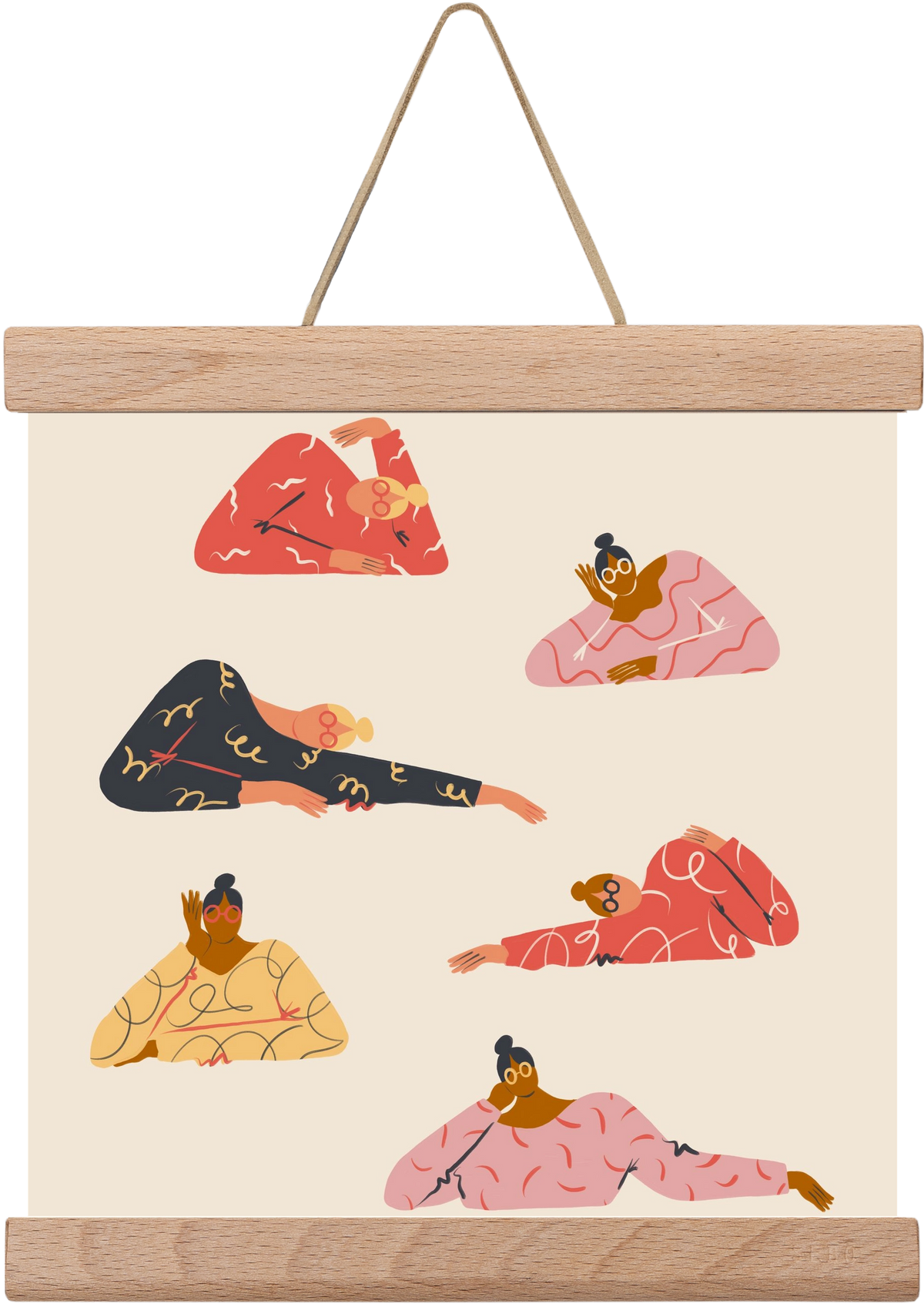 Long meetings, 20x20 cm (20x20 cm), Tölgy akasztó