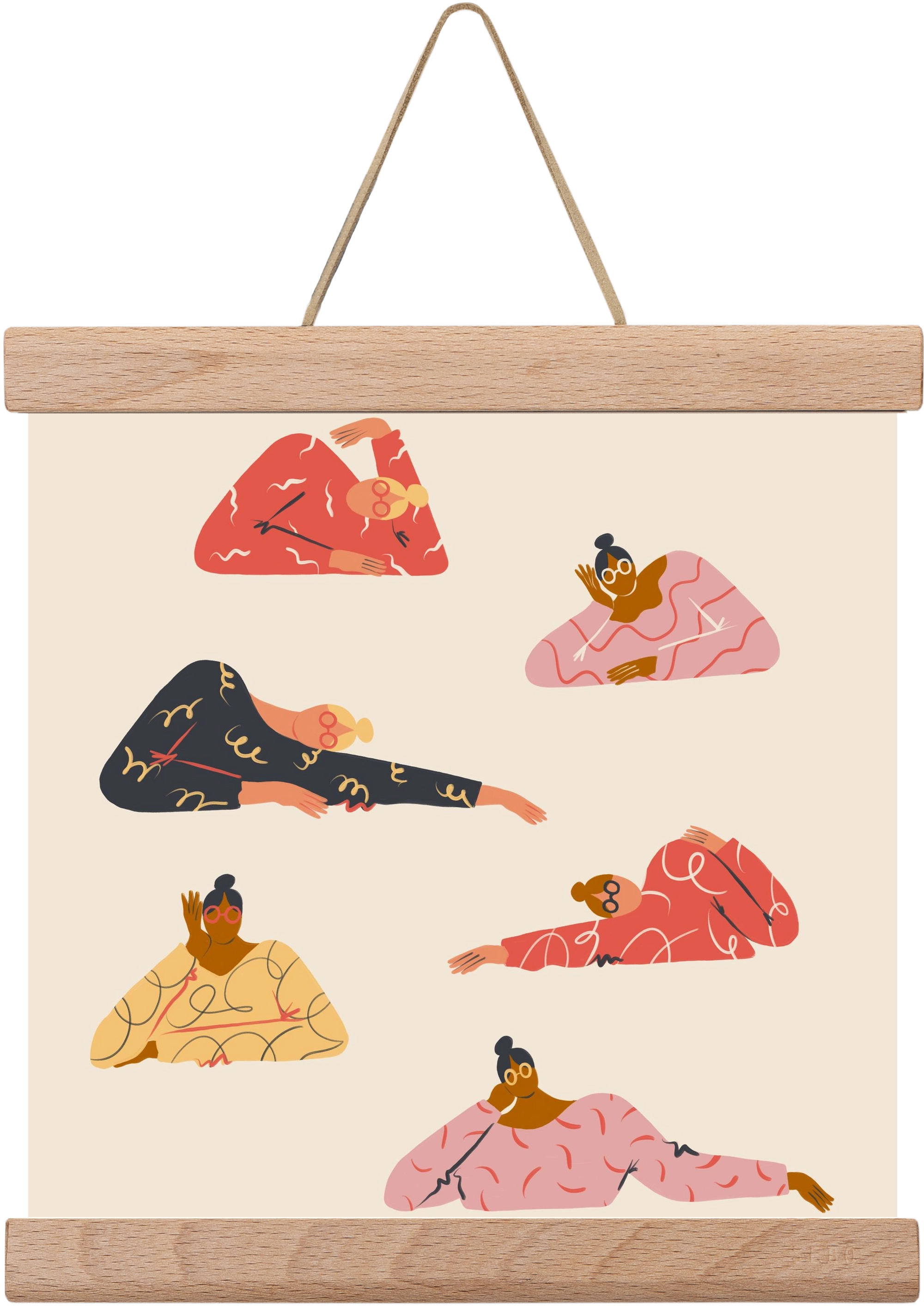 Long meetings, 20x20 cm (20x20 cm), Tölgy akasztó