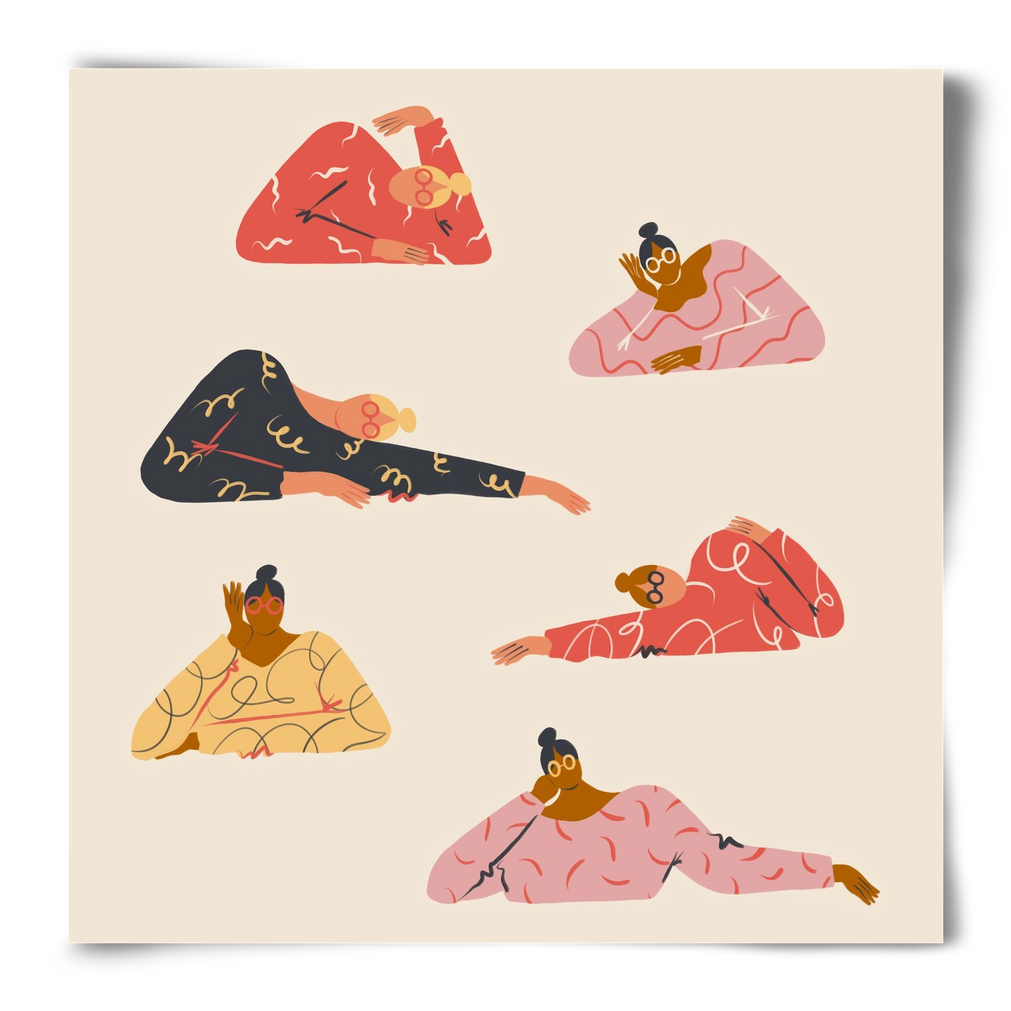 Long meetings, 50x50 cm, Keret nélkül