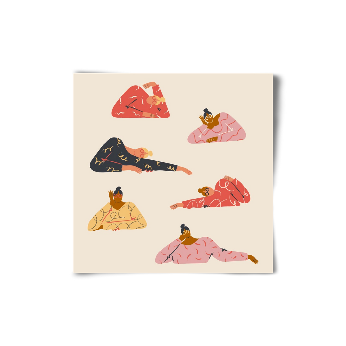 Long meetings, 20x20 cm, Keret nélkül