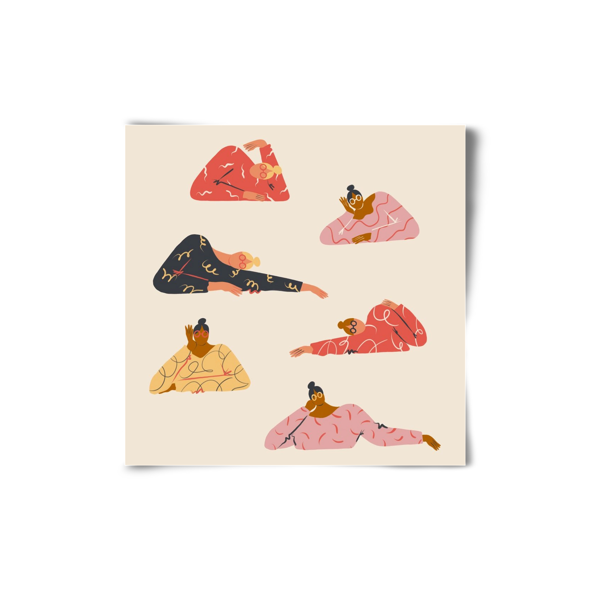 Long meetings, 20x20 cm, Keret nélkül