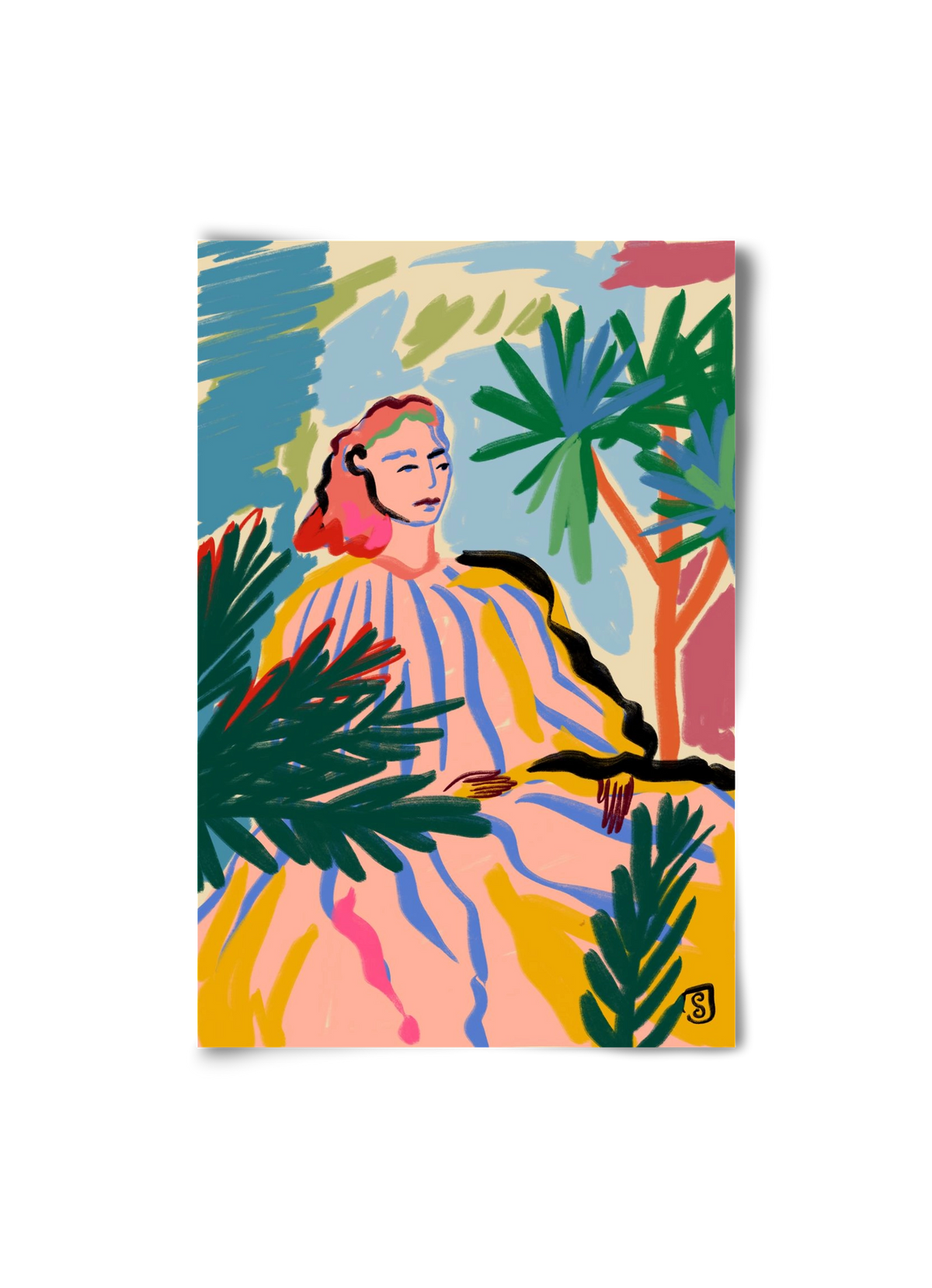 WOMAN IN NATURE, 20x30 cm, Keret nélkül