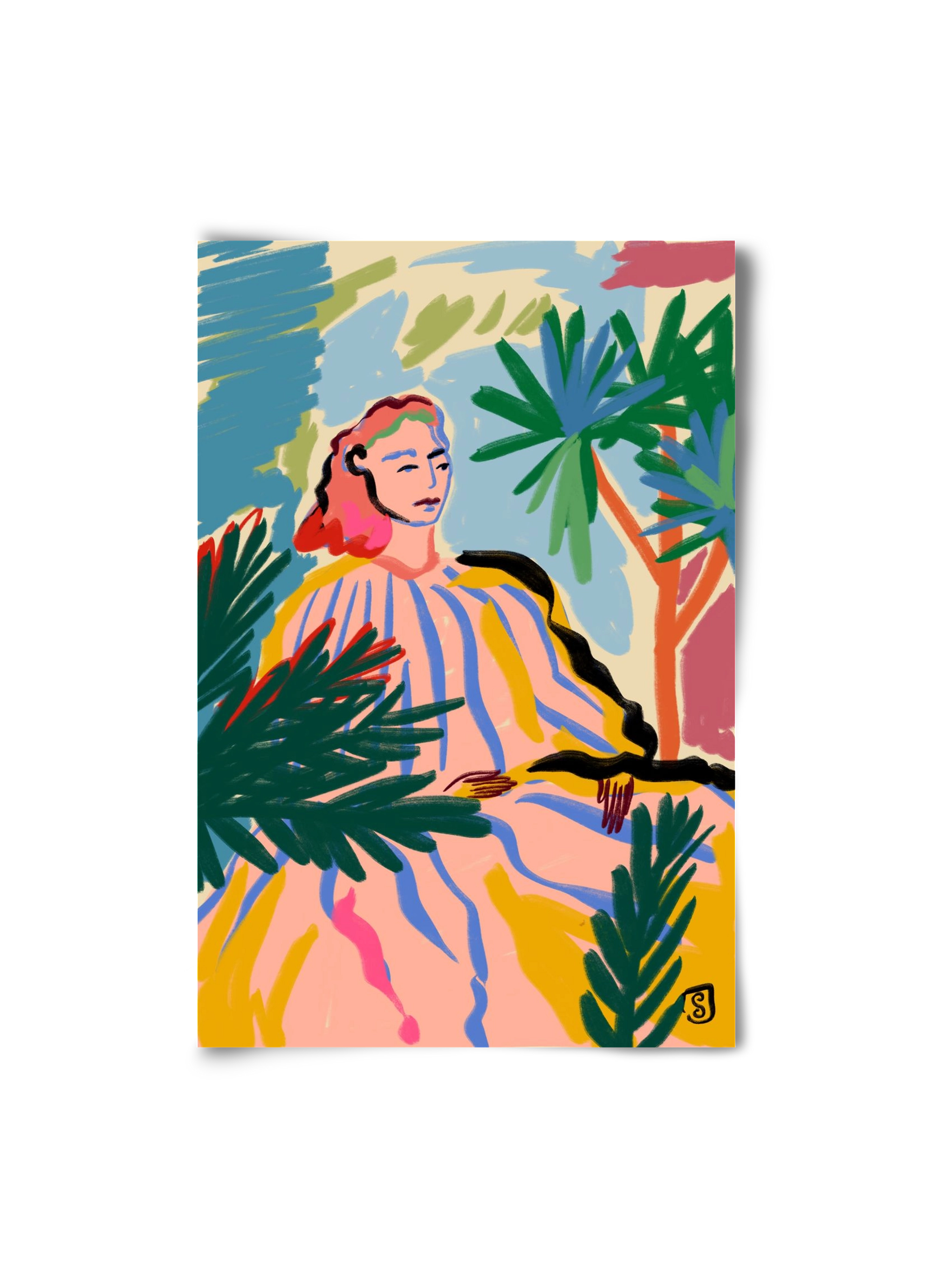 WOMAN IN NATURE, 20x30 cm, Keret nélkül