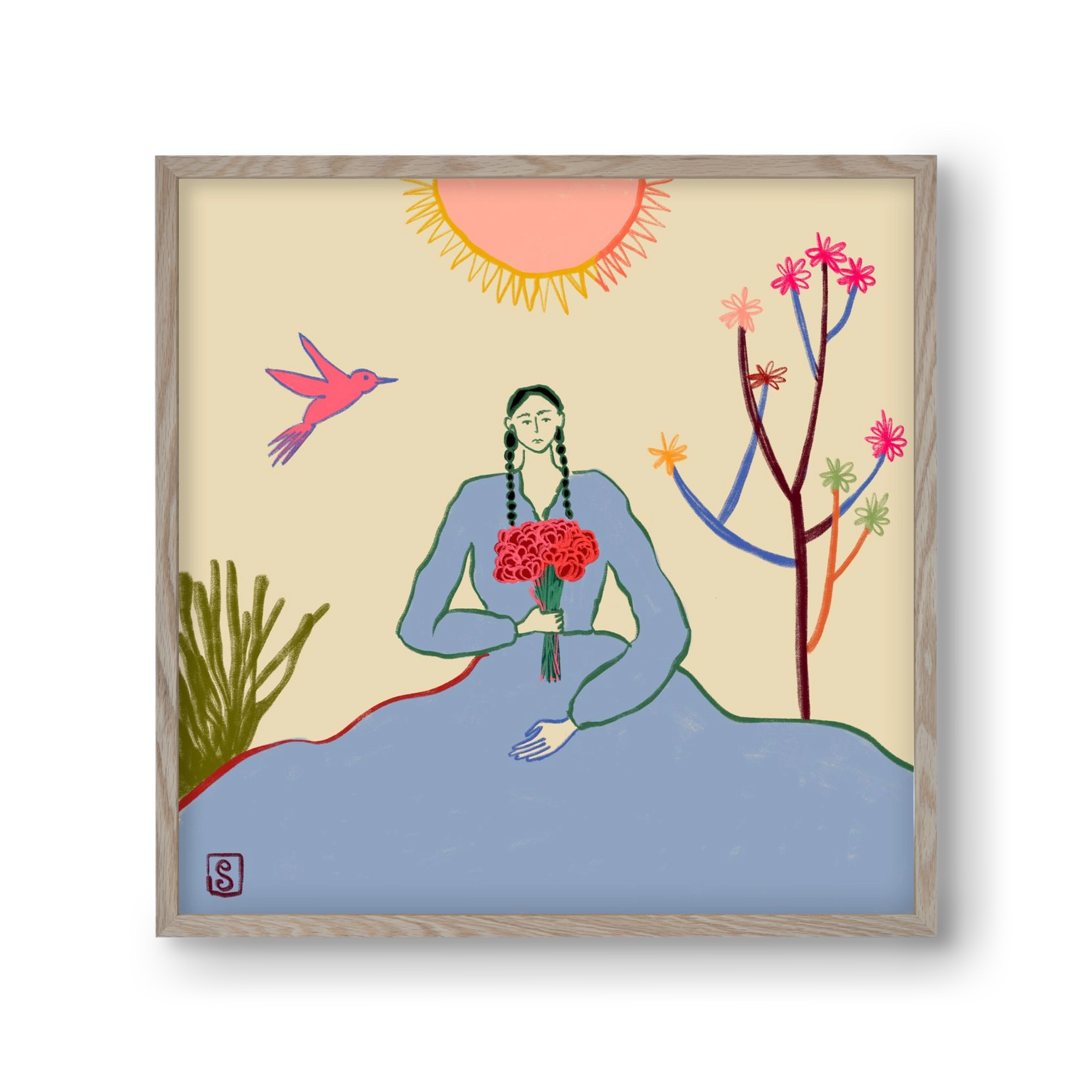 VIRGO, 30x30 cm (30x30 cm), Tölgy keret