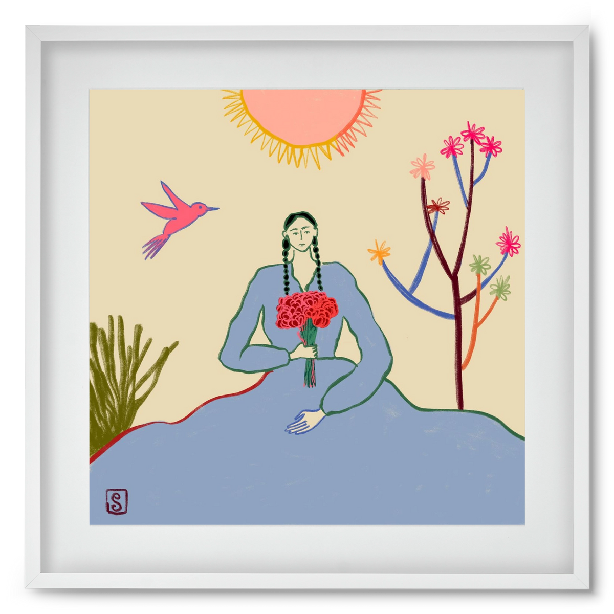VIRGO, 50x50 cm (40x40 cm), Fehér keret, paszpartuval