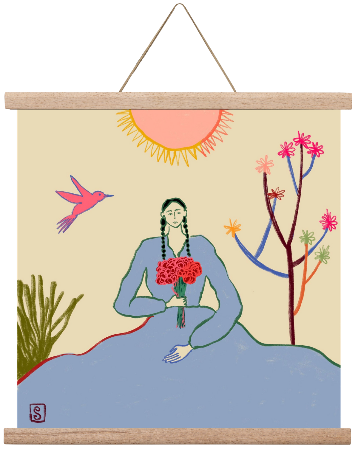 VIRGO, 40x40 cm (40x40 cm), Tölgy akasztó