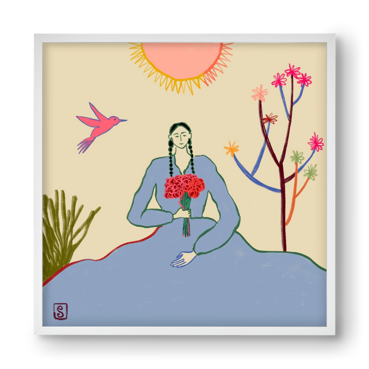 VIRGO, 40x40 cm (40x40 cm), Fehér keret