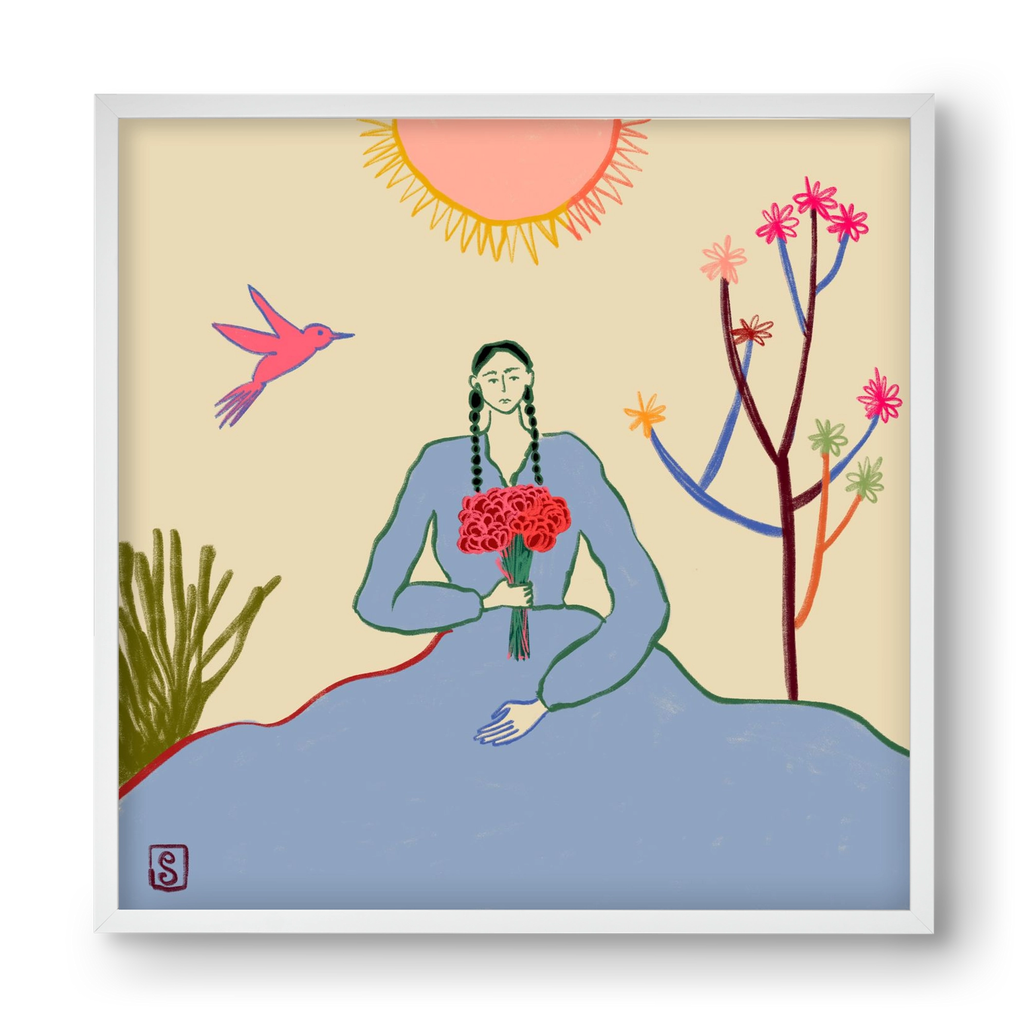 VIRGO, 40x40 cm (40x40 cm), Fehér keret