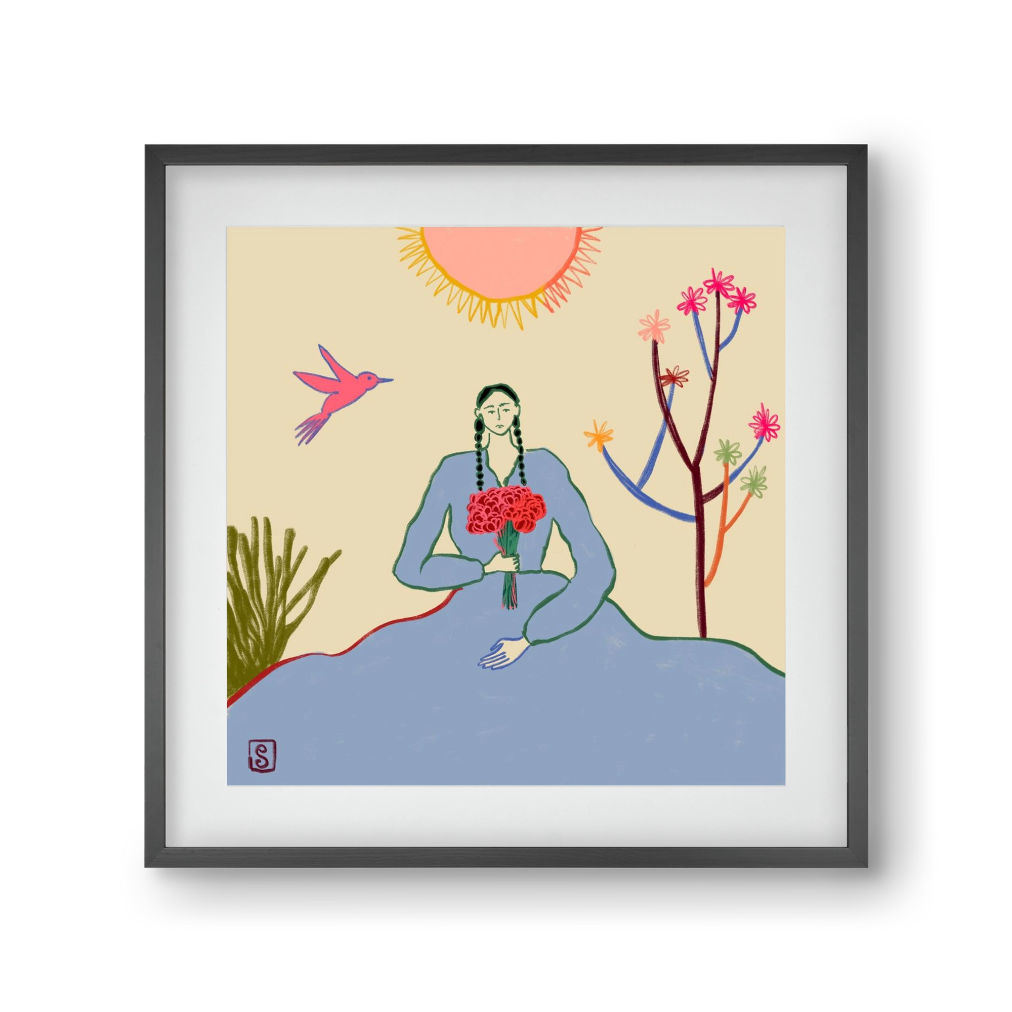 VIRGO, 30x30 cm (20x20 cm), Fekete keret, paszpartuval