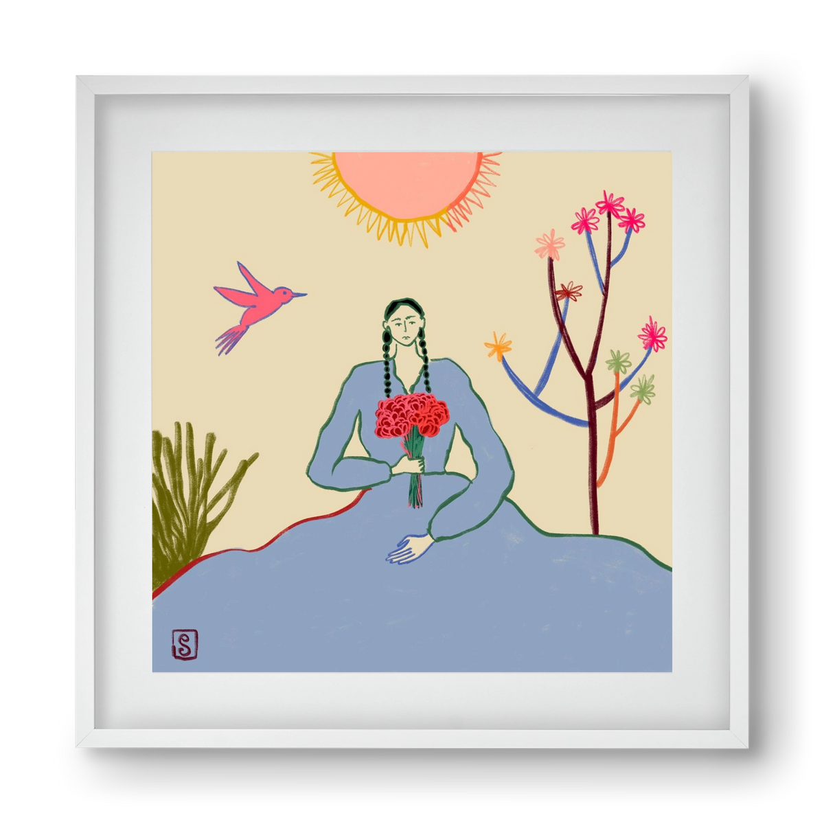 VIRGO, 40x40 cm (30x30 cm), Fehér keret, paszpartuval