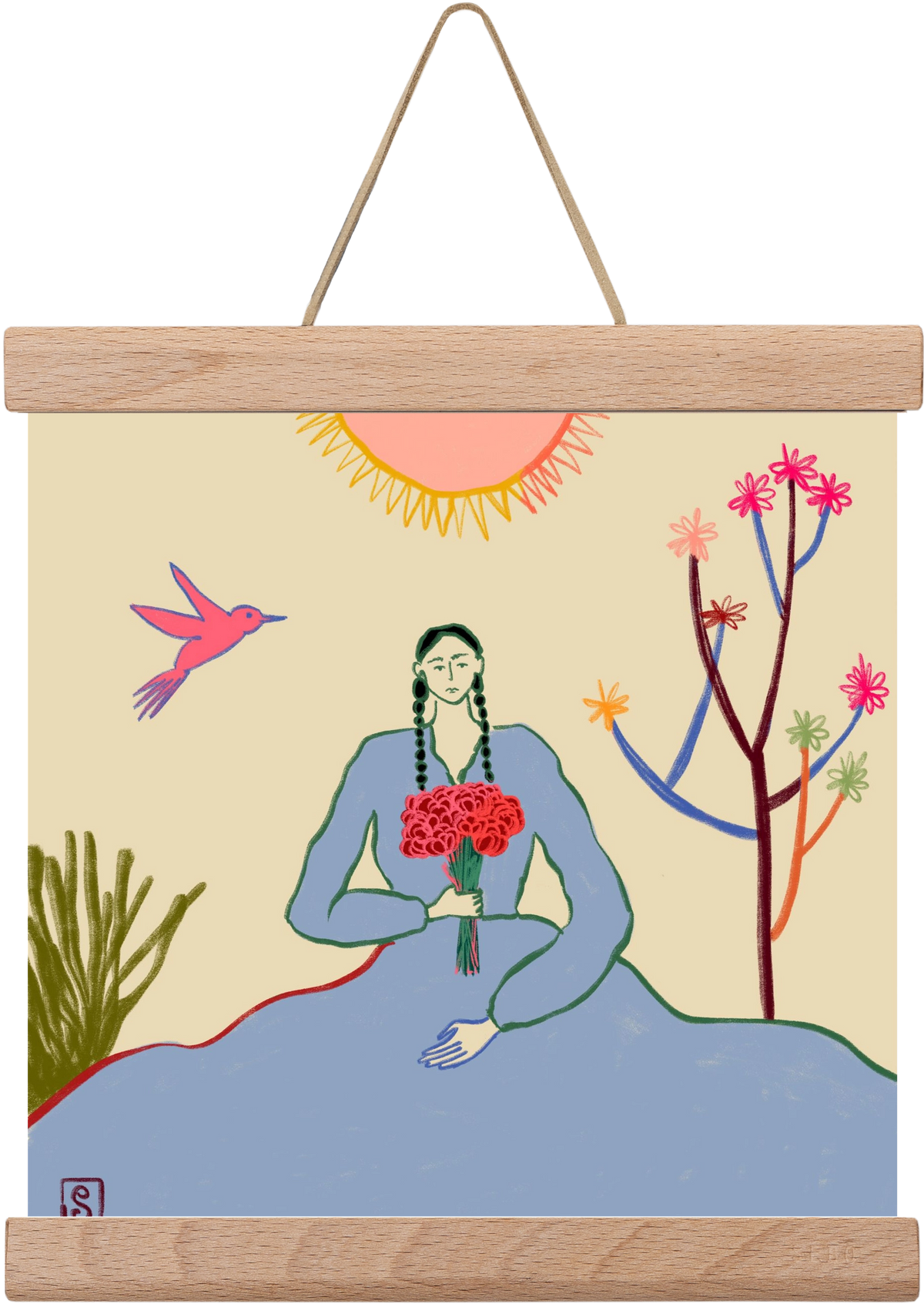 VIRGO, 20x20 cm (20x20 cm), Tölgy akasztó