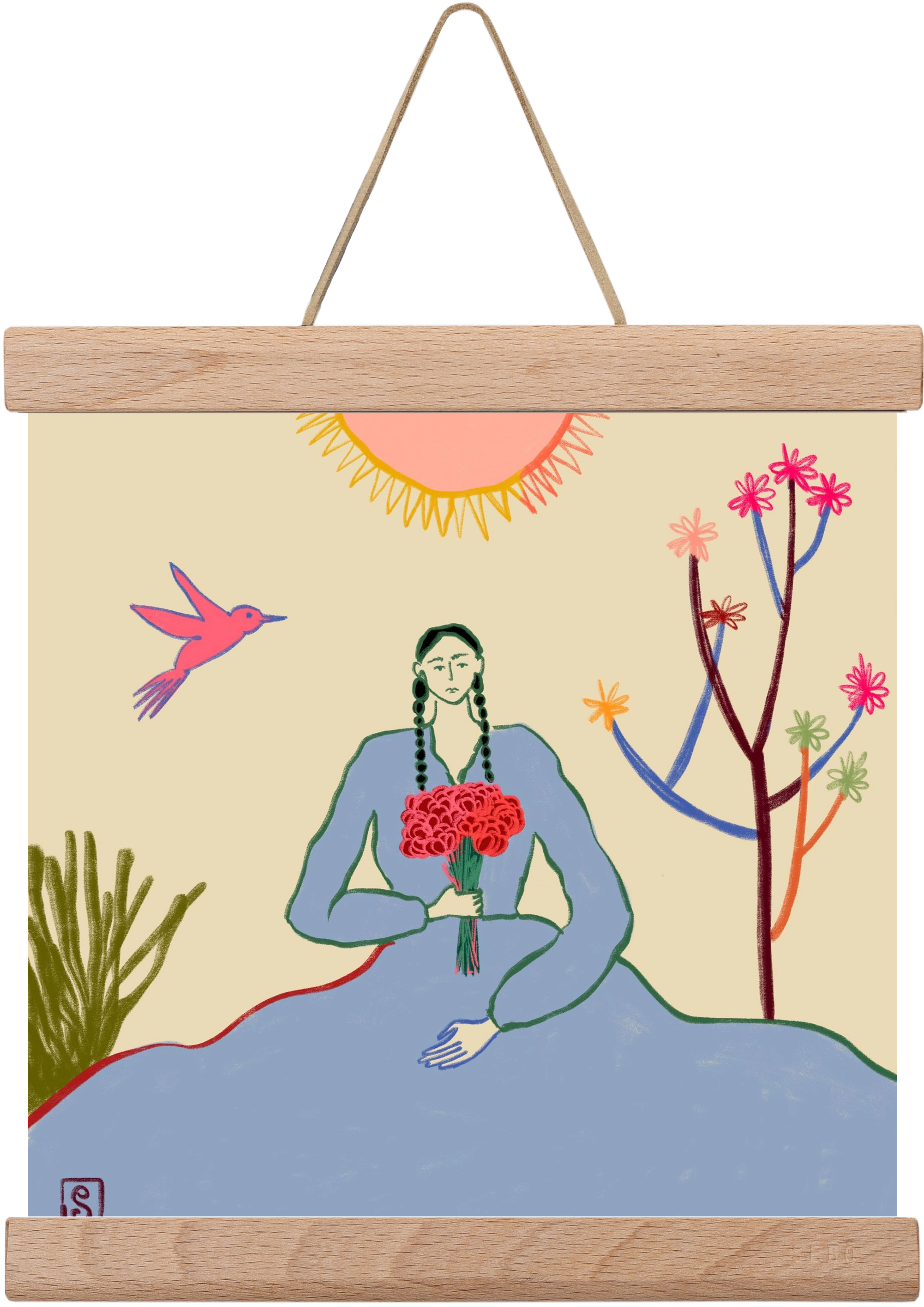 VIRGO, 20x20 cm (20x20 cm), Tölgy akasztó