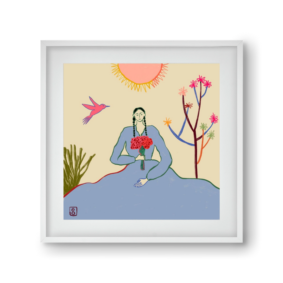 VIRGO, 30x30 cm (20x20 cm), Fehér keret, paszpartuval