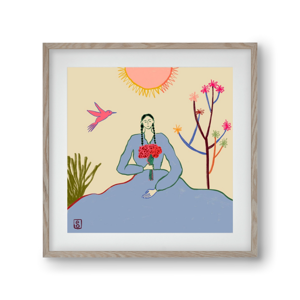 VIRGO, 30x30 cm (20x20 cm), Tölgy keret, paszpartuval