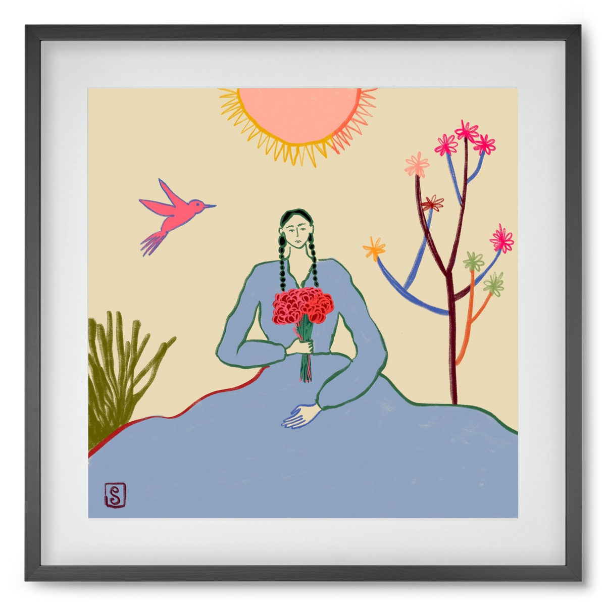 VIRGO, 50x50 cm (40x40 cm), Fekete keret, paszpartuval