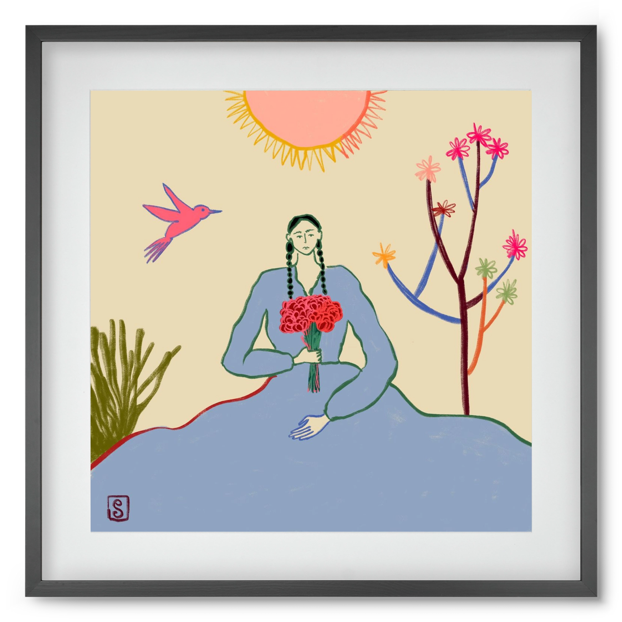 VIRGO, 50x50 cm (40x40 cm), Fekete keret, paszpartuval