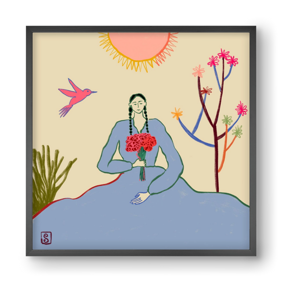 VIRGO, 40x40 cm (40x40 cm), Fekete keret