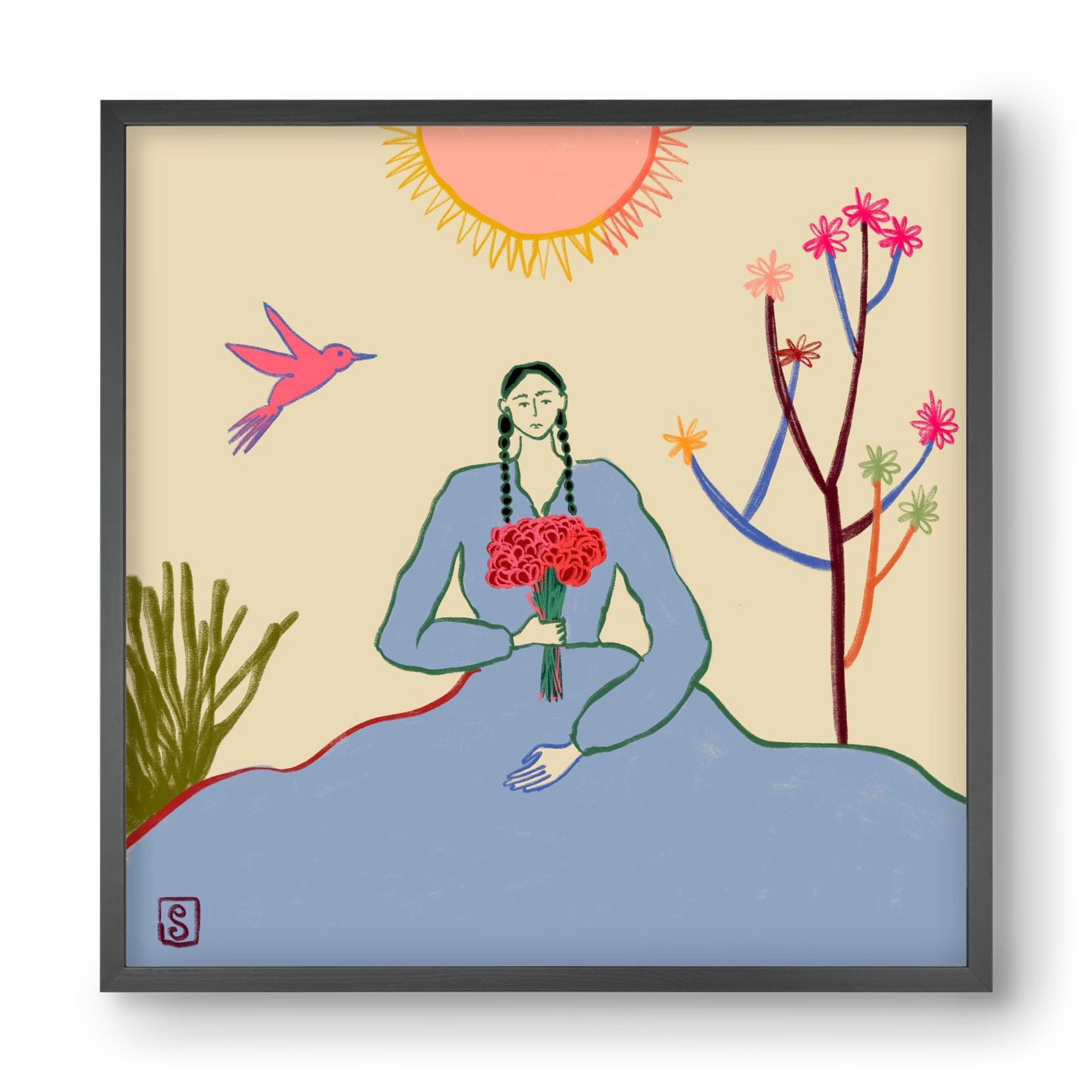 VIRGO, 40x40 cm (40x40 cm), Fekete keret