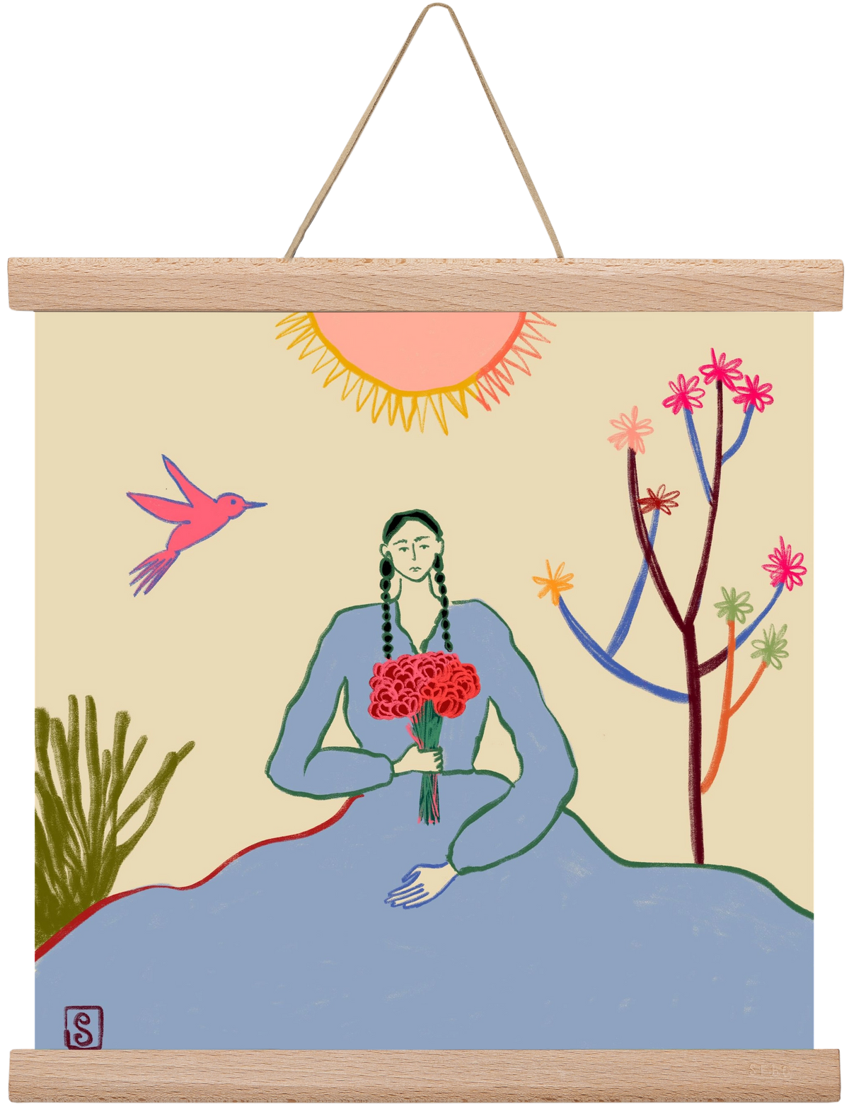 VIRGO, 30x30 cm (30x30 cm), Tölgy akasztó