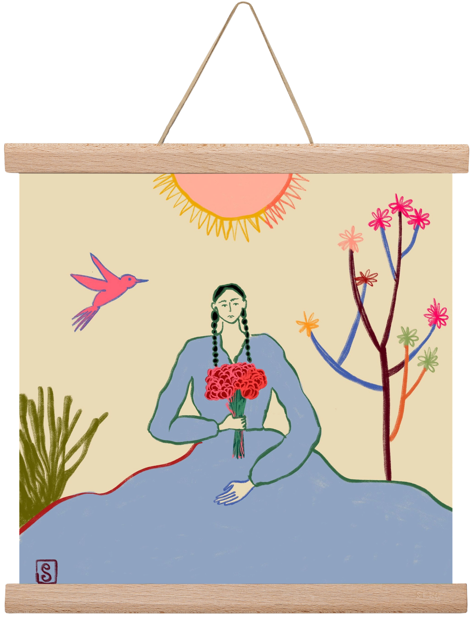 VIRGO, 30x30 cm (30x30 cm), Tölgy akasztó