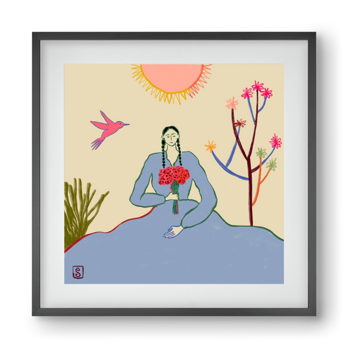 VIRGO, 40x40 cm (30x30 cm), Fekete keret, paszpartuval