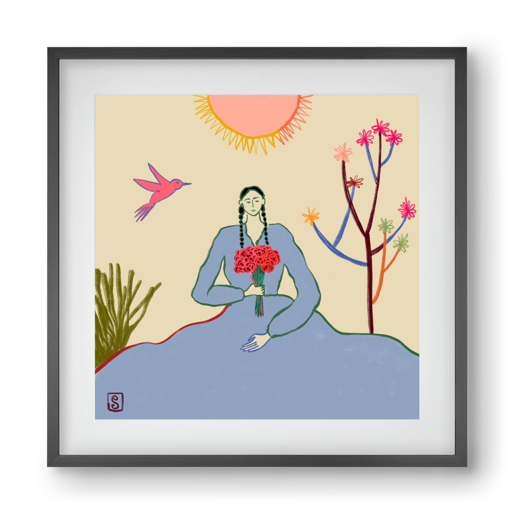 VIRGO, 40x40 cm (30x30 cm), Fekete keret, paszpartuval