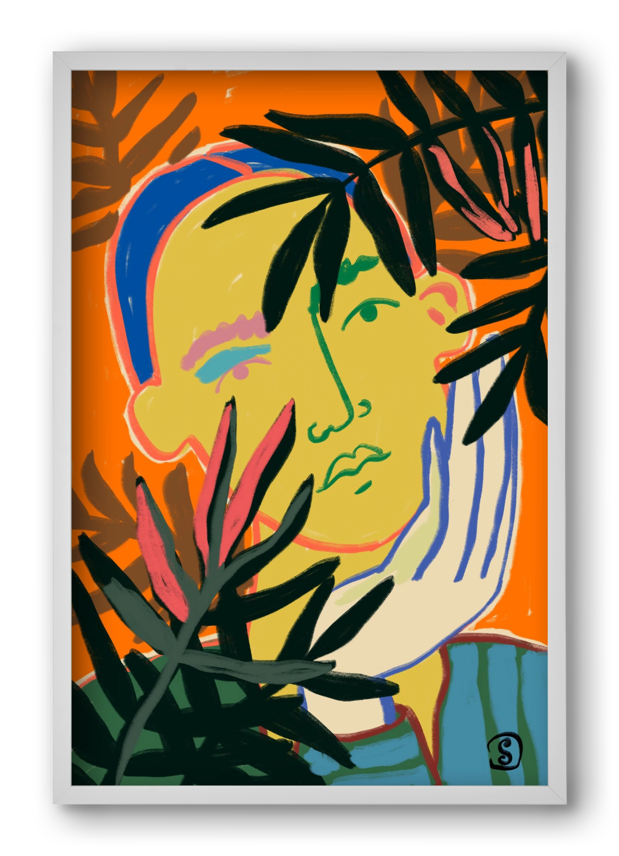 THINKING OF FALL, 40x60 cm (40x60 cm), Fehér keret