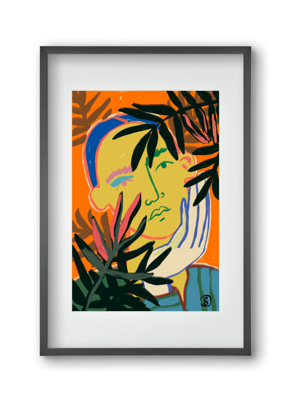 THINKING OF FALL, 30x45 cm (20x30 cm), Fekete keret, paszpartuval