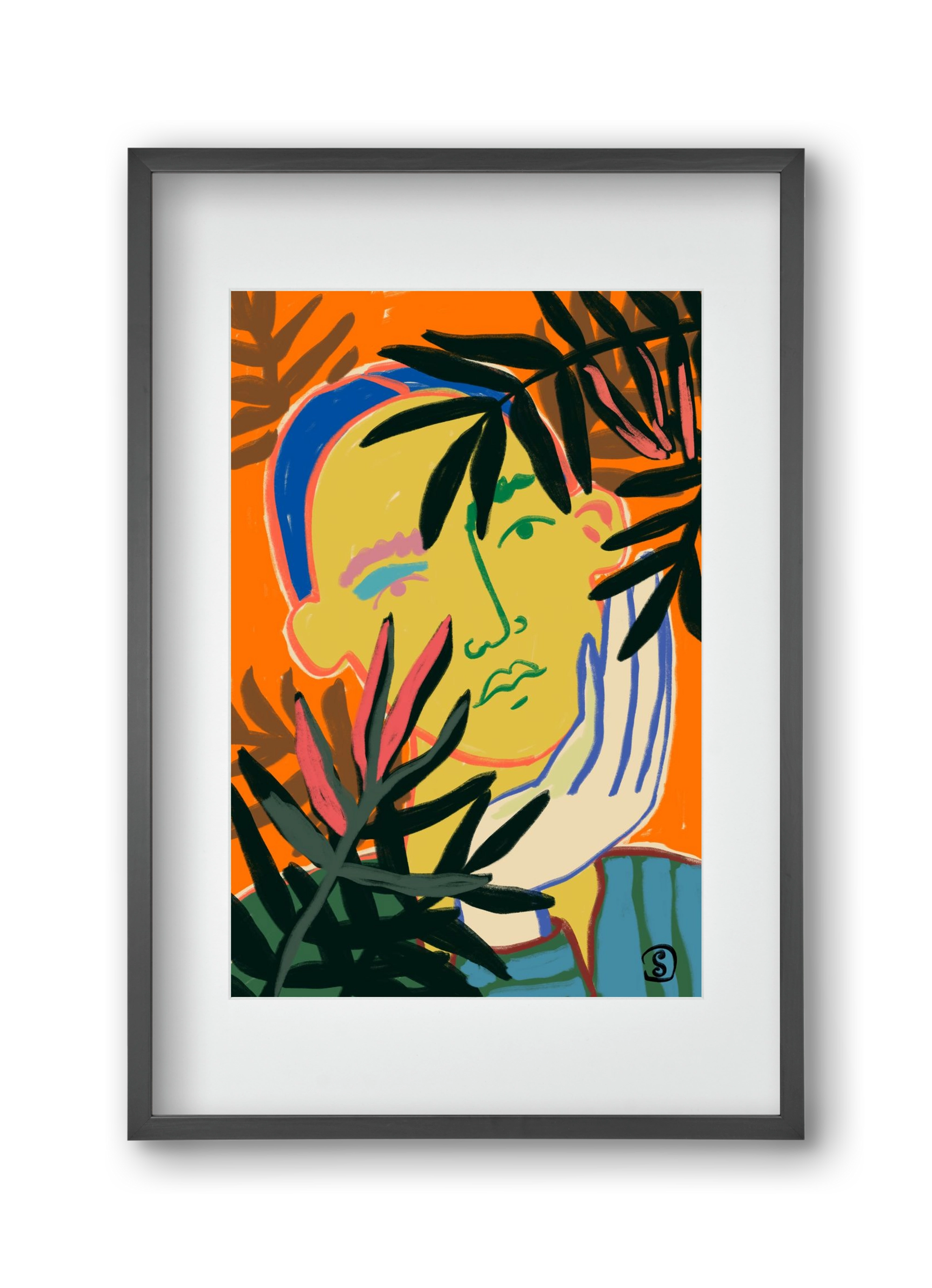 THINKING OF FALL, 30x45 cm (20x30 cm), Fekete keret, paszpartuval