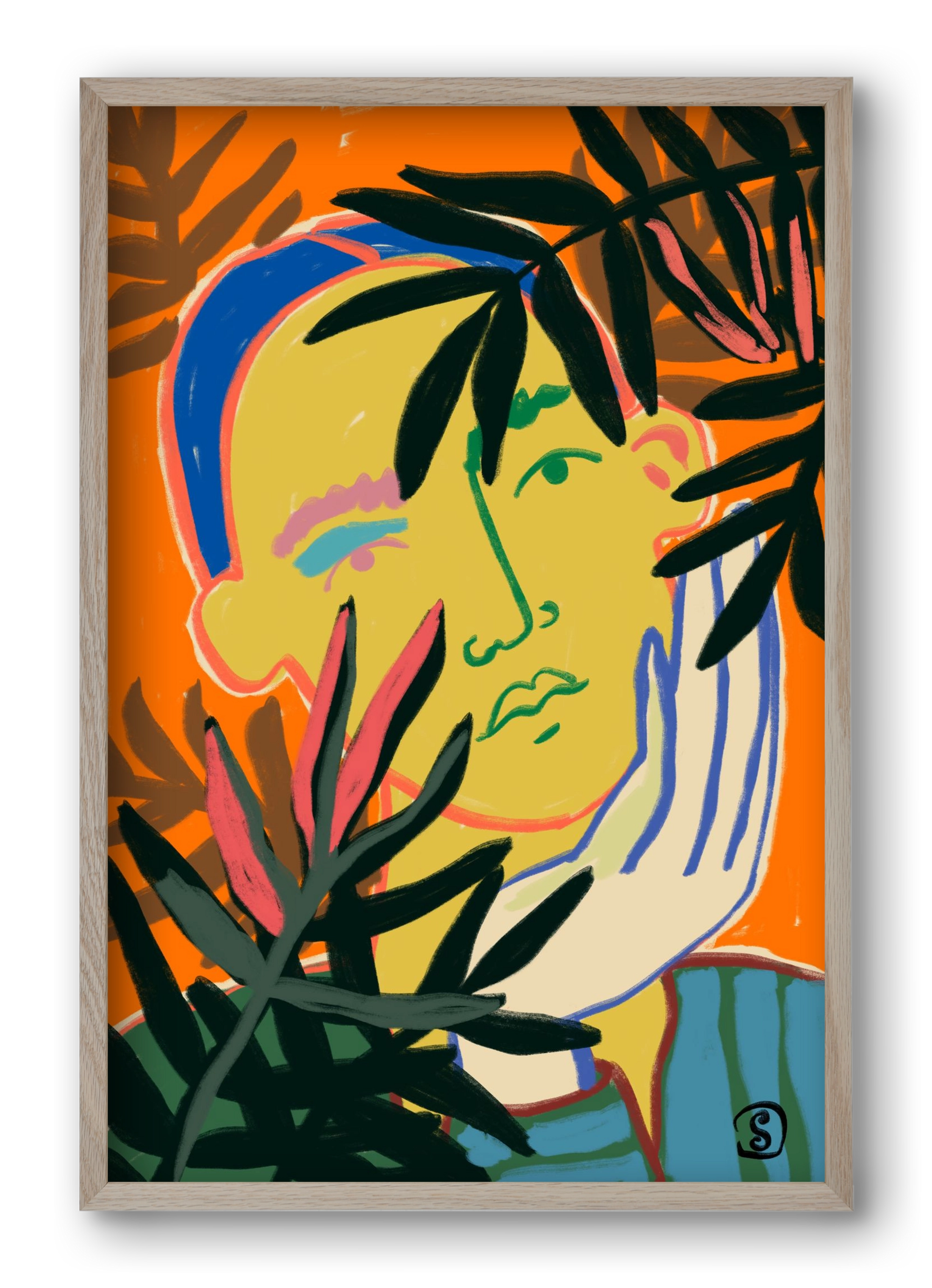 THINKING OF FALL, 40x60 cm (40x60 cm), Tölgy keret