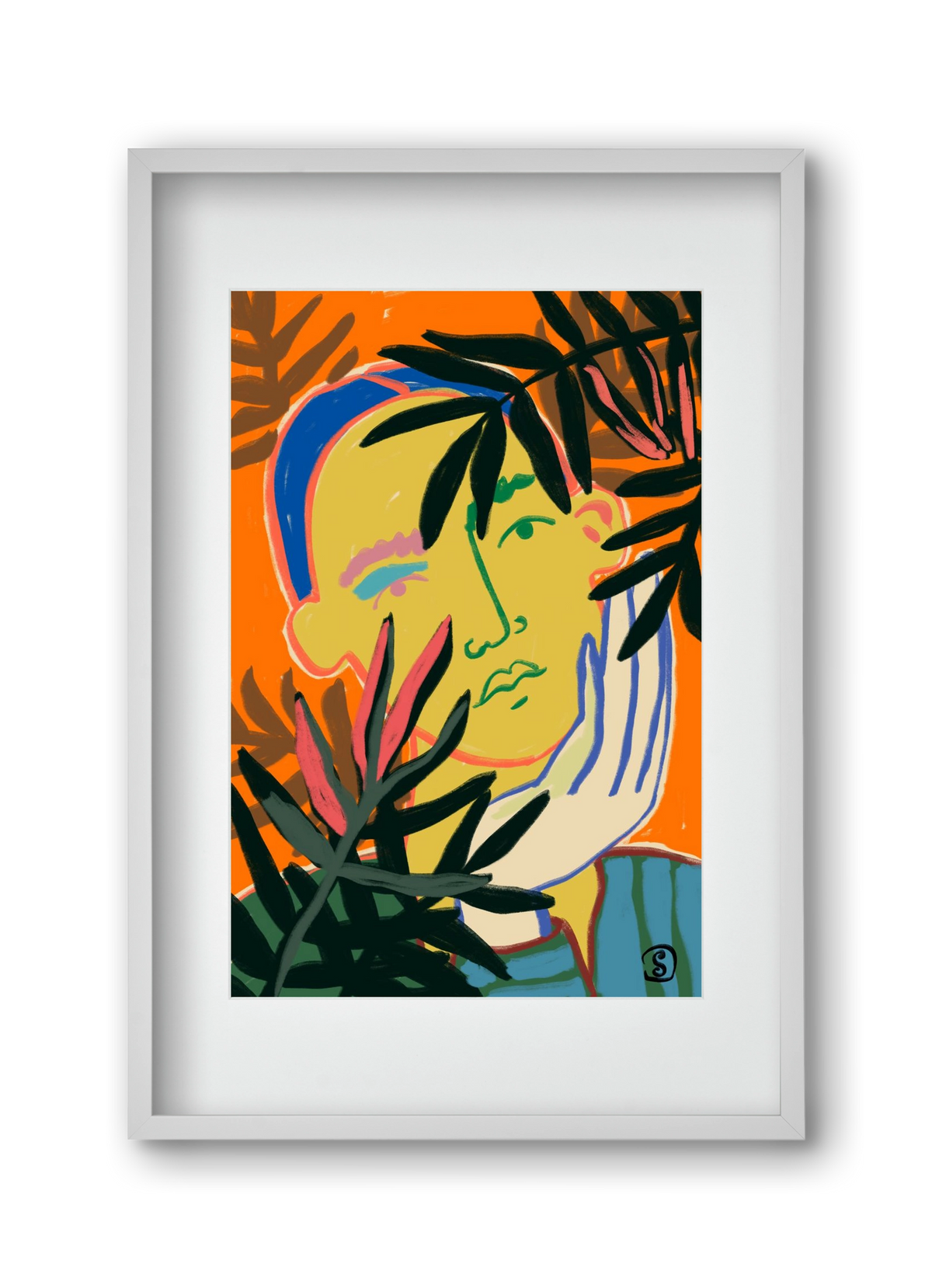 THINKING OF FALL, 30x45 cm (20x30 cm), Fehér keret, paszpartuval