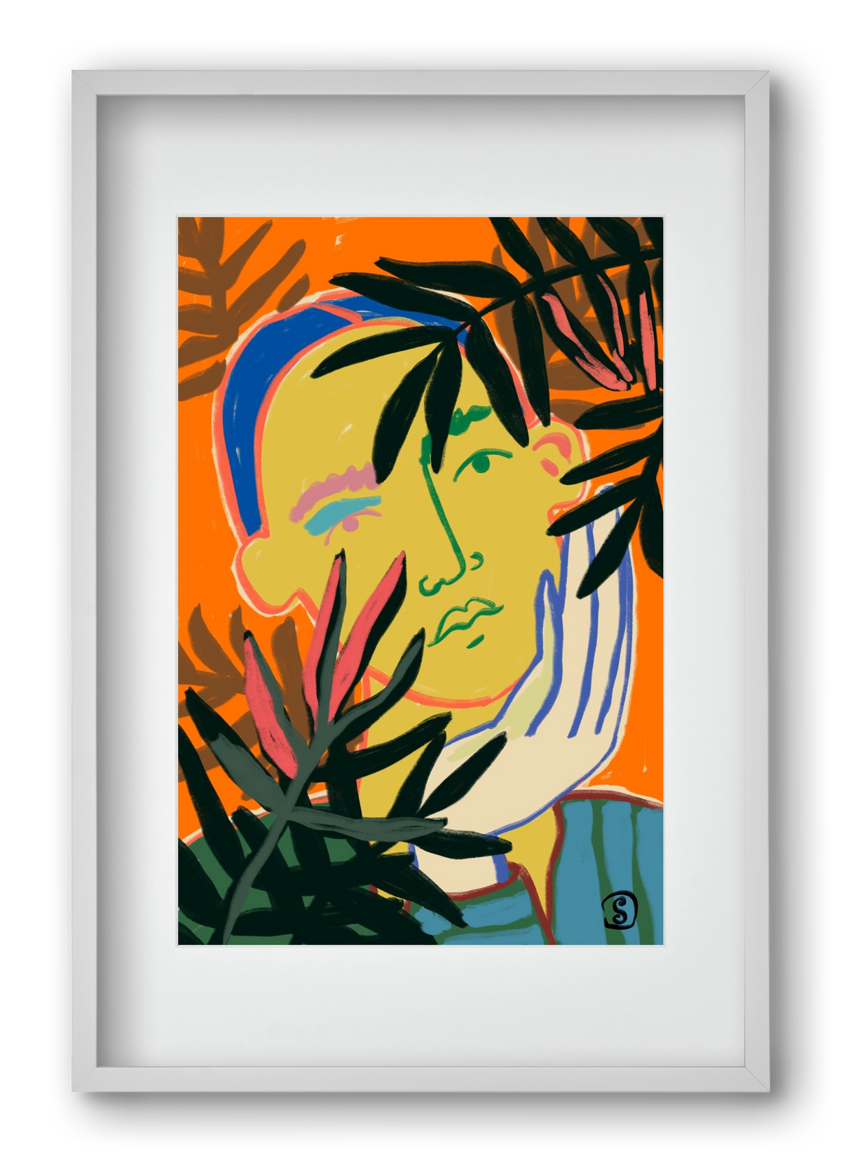 THINKING OF FALL, 40x60 cm (30x45 cm), Fehér keret, paszpartuval