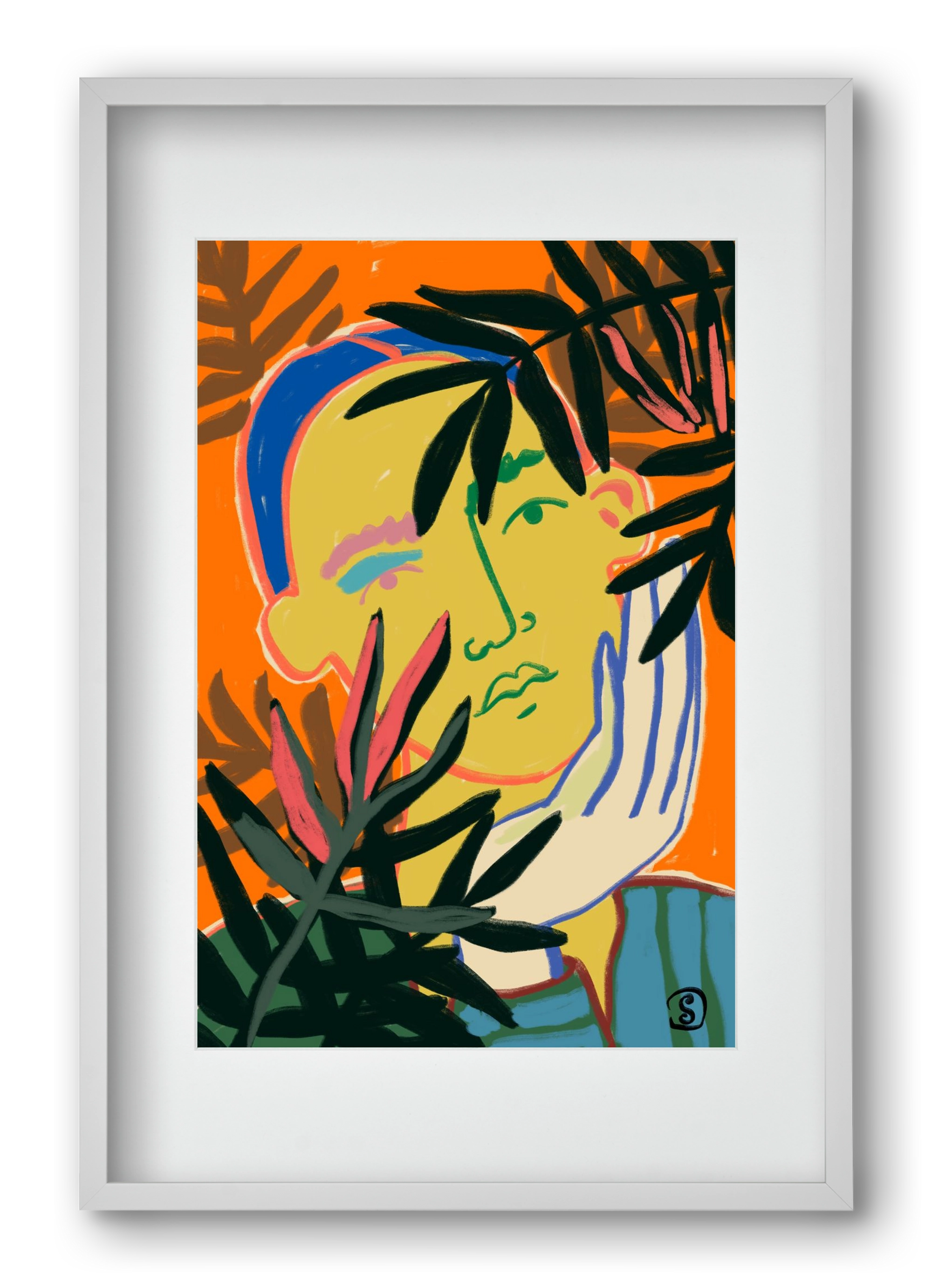 THINKING OF FALL, 40x60 cm (30x45 cm), Fehér keret, paszpartuval