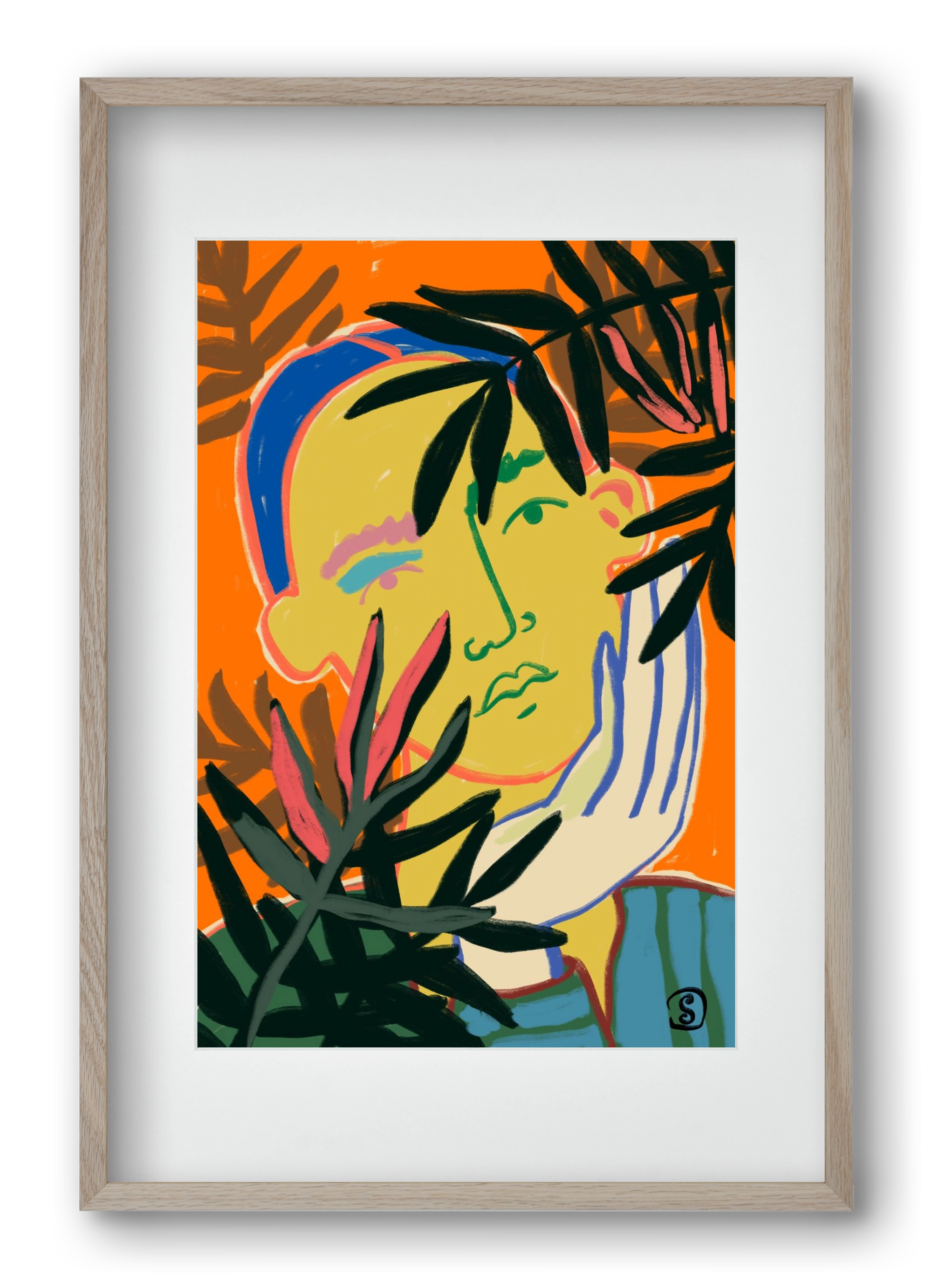 THINKING OF FALL, 40x60 cm (30x45 cm), Tölgy keret, paszpartuval