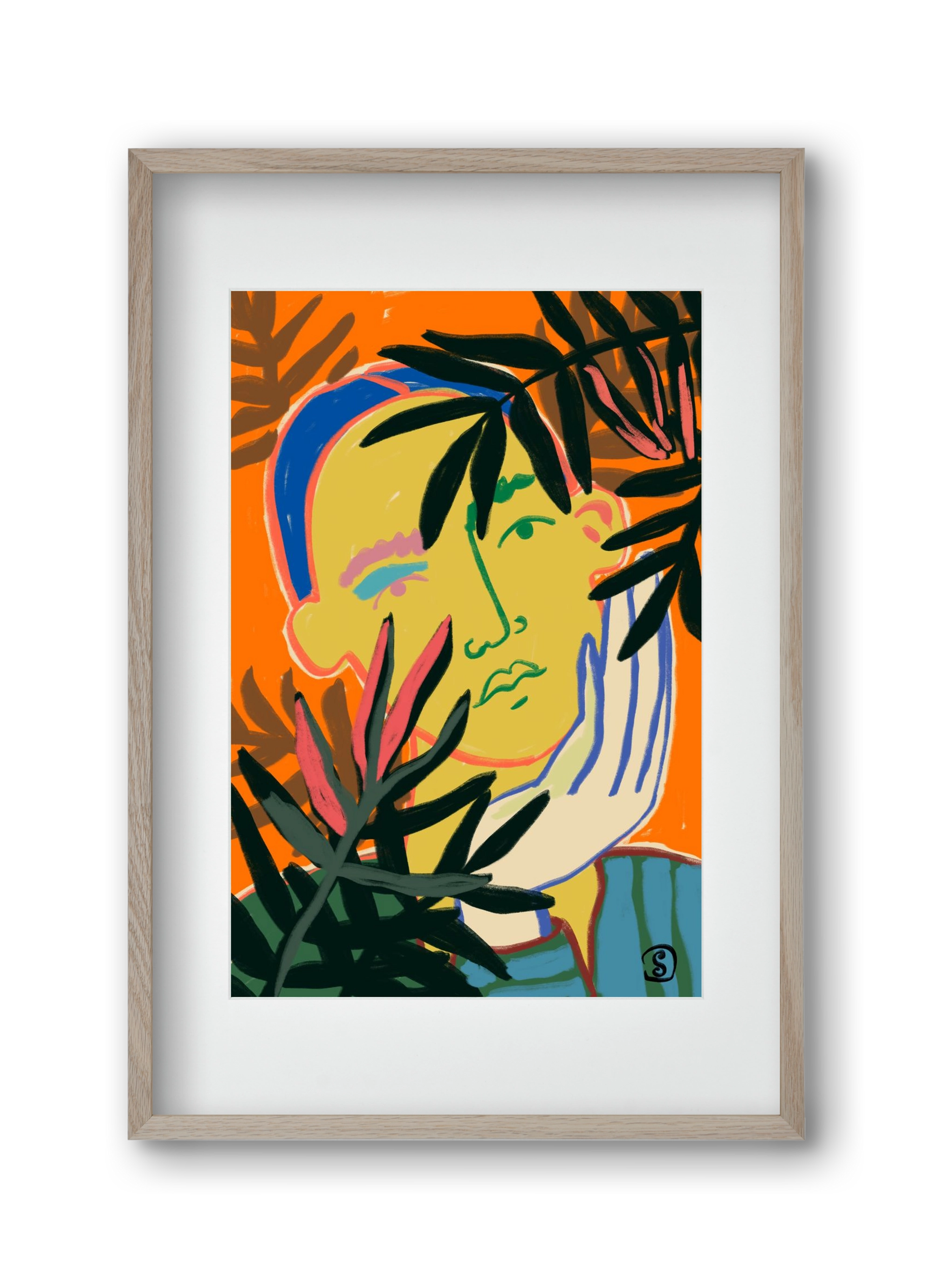 THINKING OF FALL, 30x45 cm (20x30 cm), Tölgy keret, paszpartuval