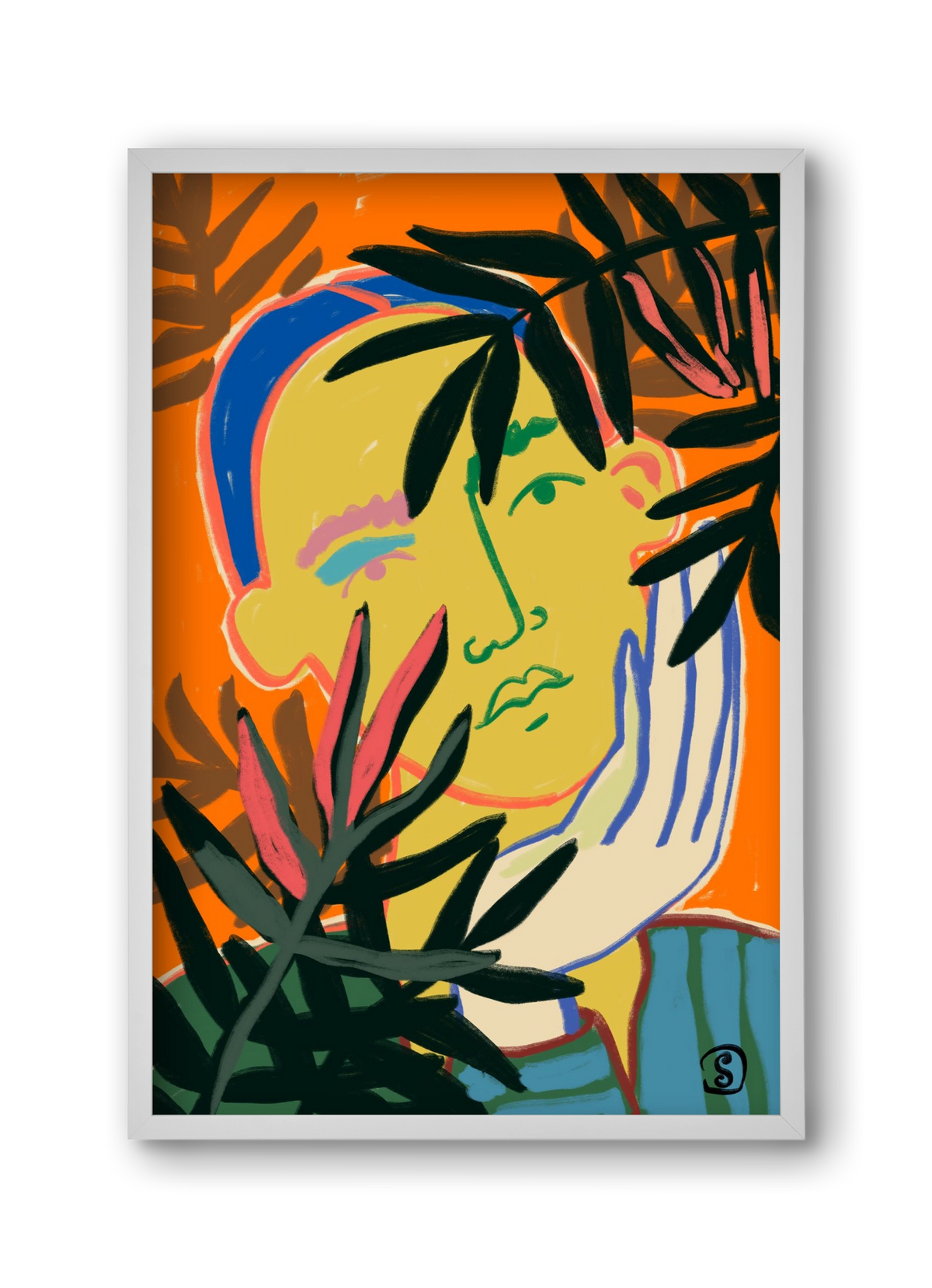 THINKING OF FALL, 30x45 cm (30x45 cm), Fehér keret