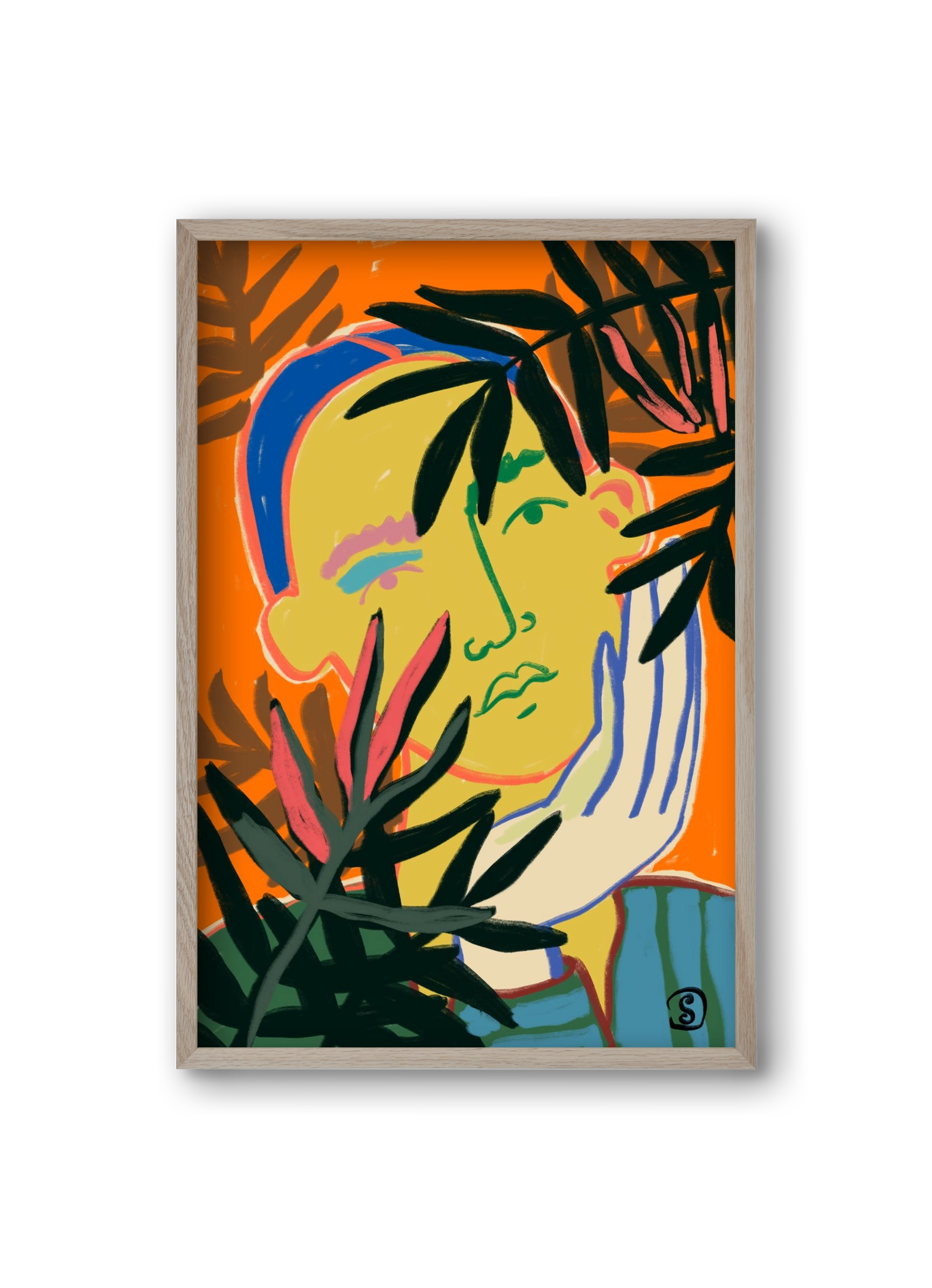 THINKING OF FALL, 20x30 cm (20x30 cm), Tölgy keret