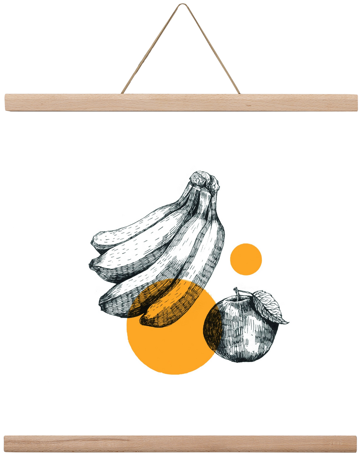 Fruits , 40x40 cm (40x40 cm), Tölgy akasztó